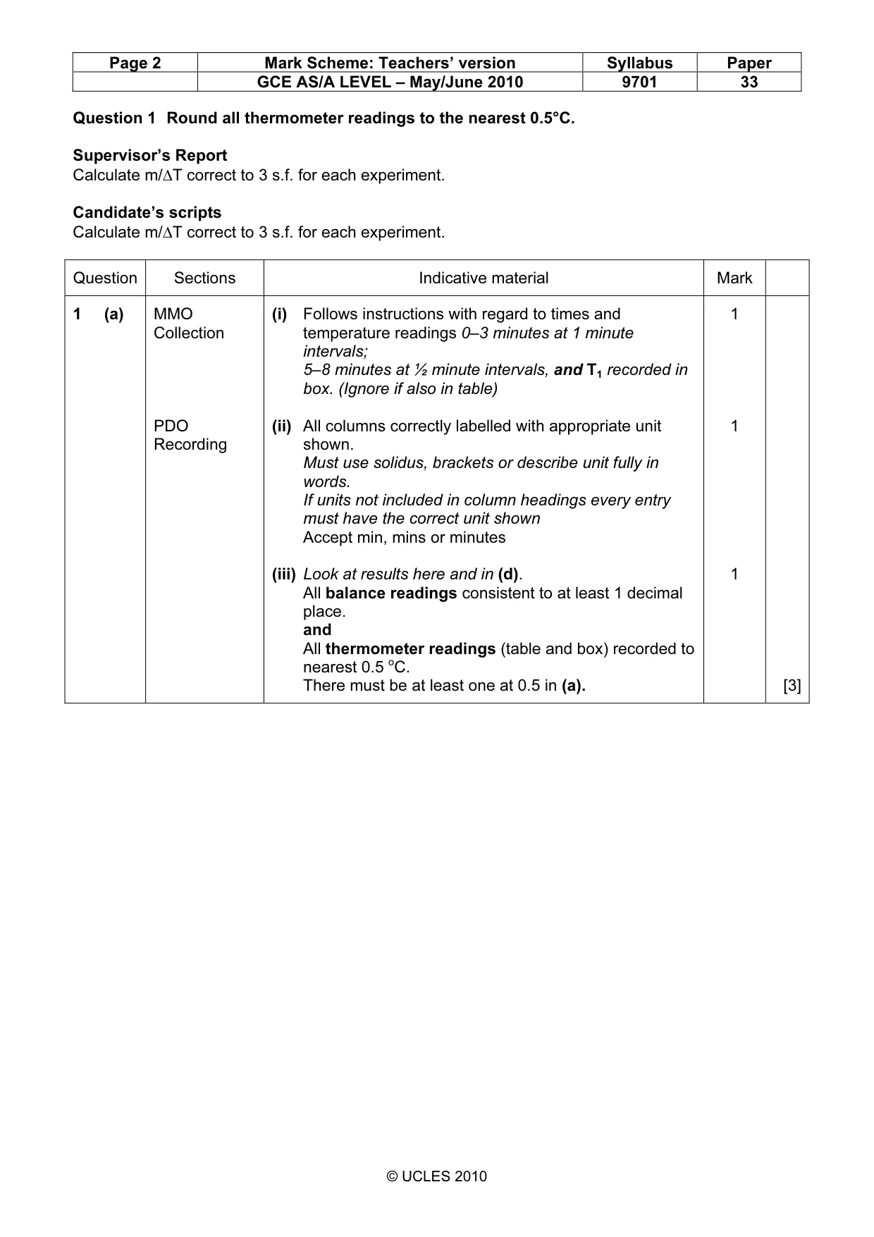 Mark scheme, page 2 of 8