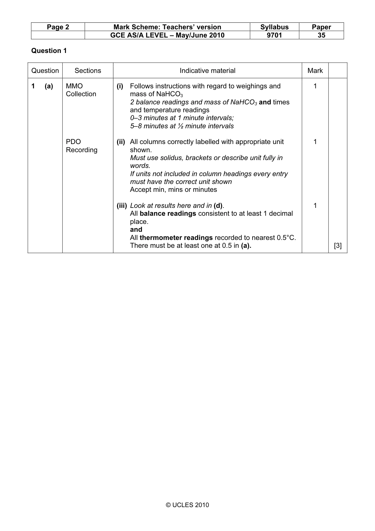 Mark scheme, page 2 of 8