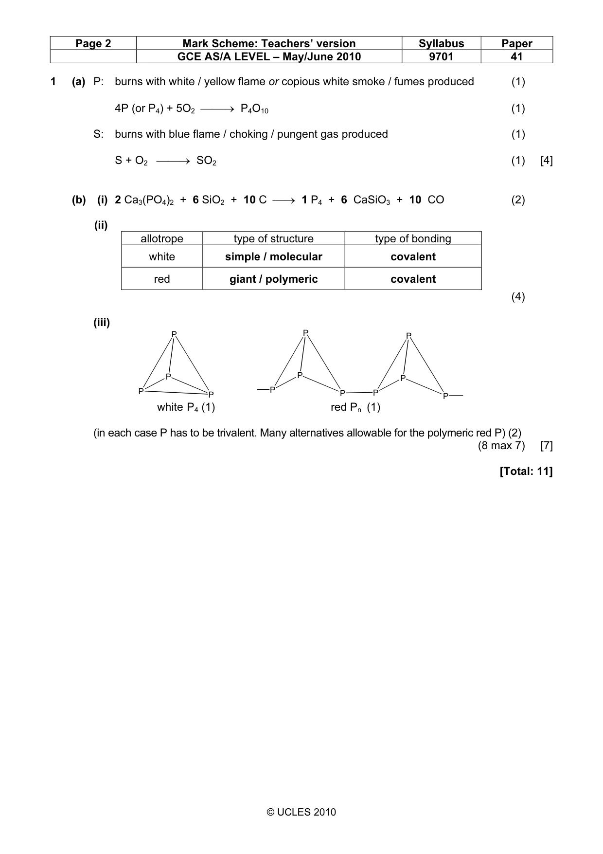 Mark scheme, page 2 of 8