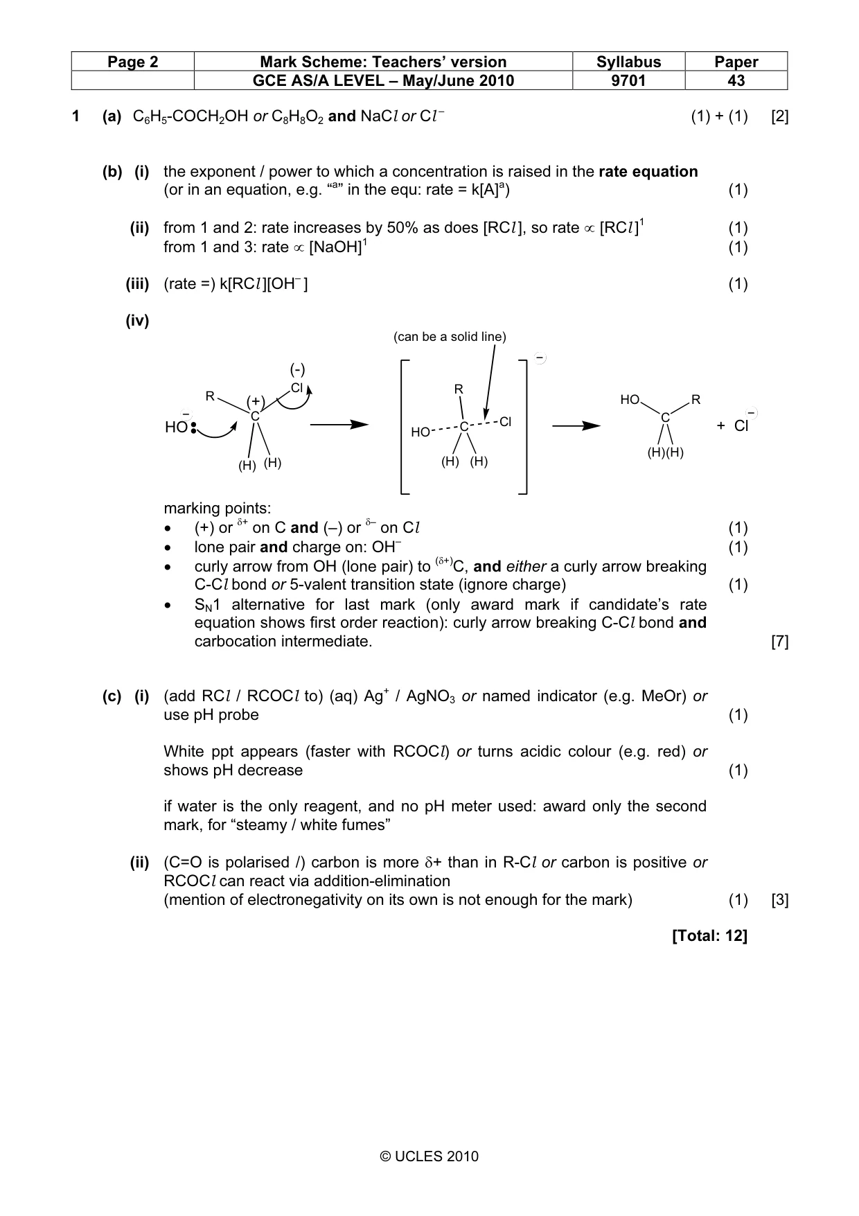 Mark scheme, page 2 of 9