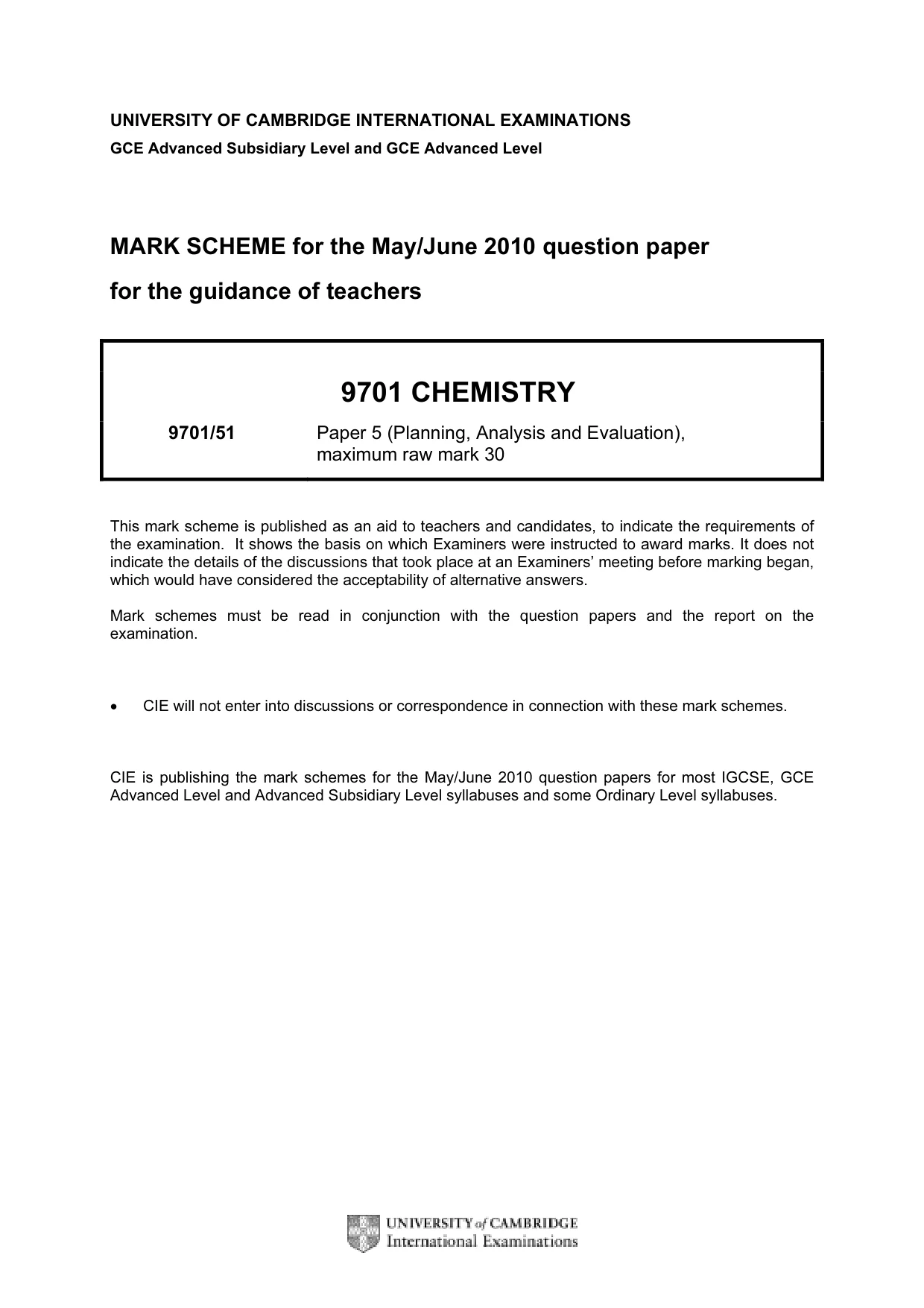 Mark scheme, page 1 of 6