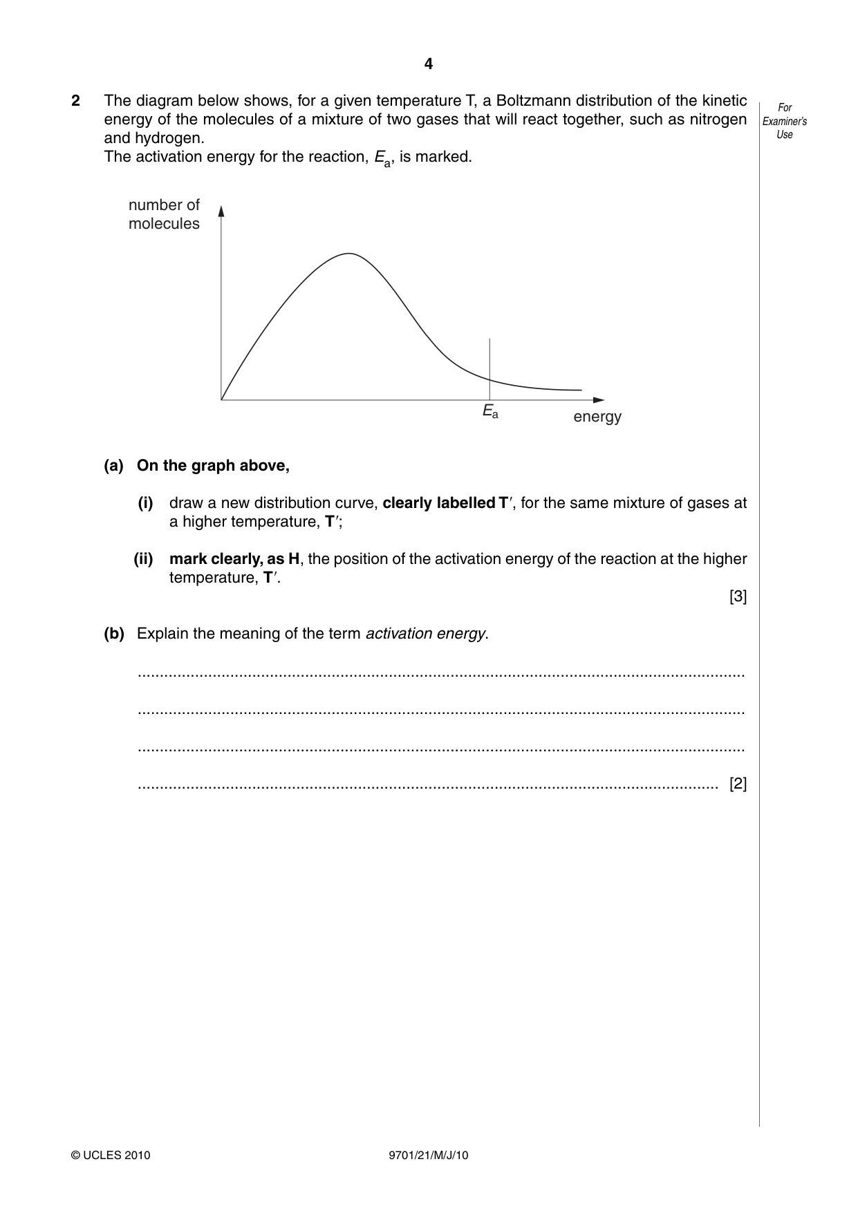 Cambridge A Level Chemistry 9701 2010 May/June Paper 2 · Variant 1 question paper, page 4 of 12