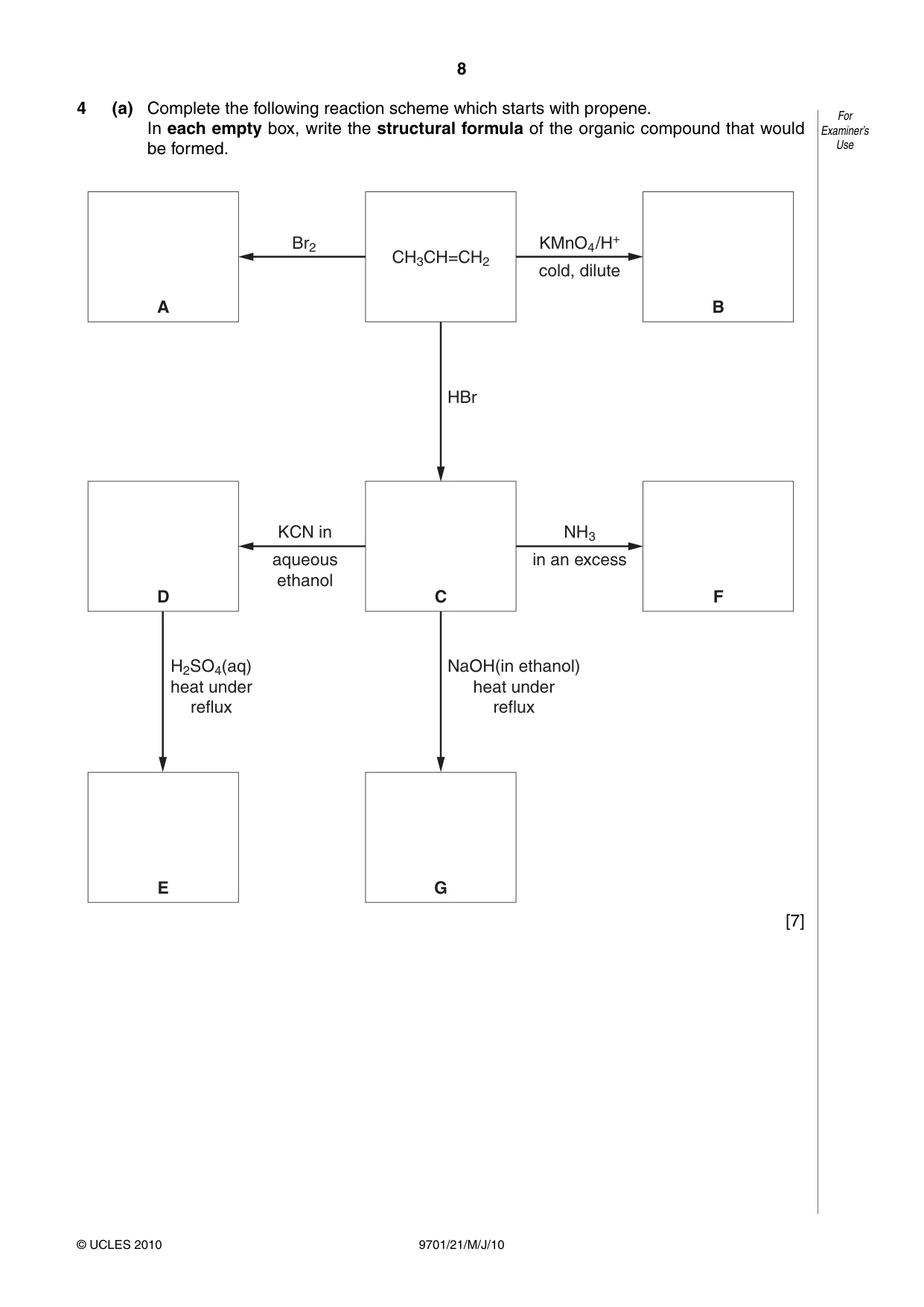Cambridge A Level Chemistry 9701 2010 May/June Paper 2 · Variant 1 question paper, page 8 of 12