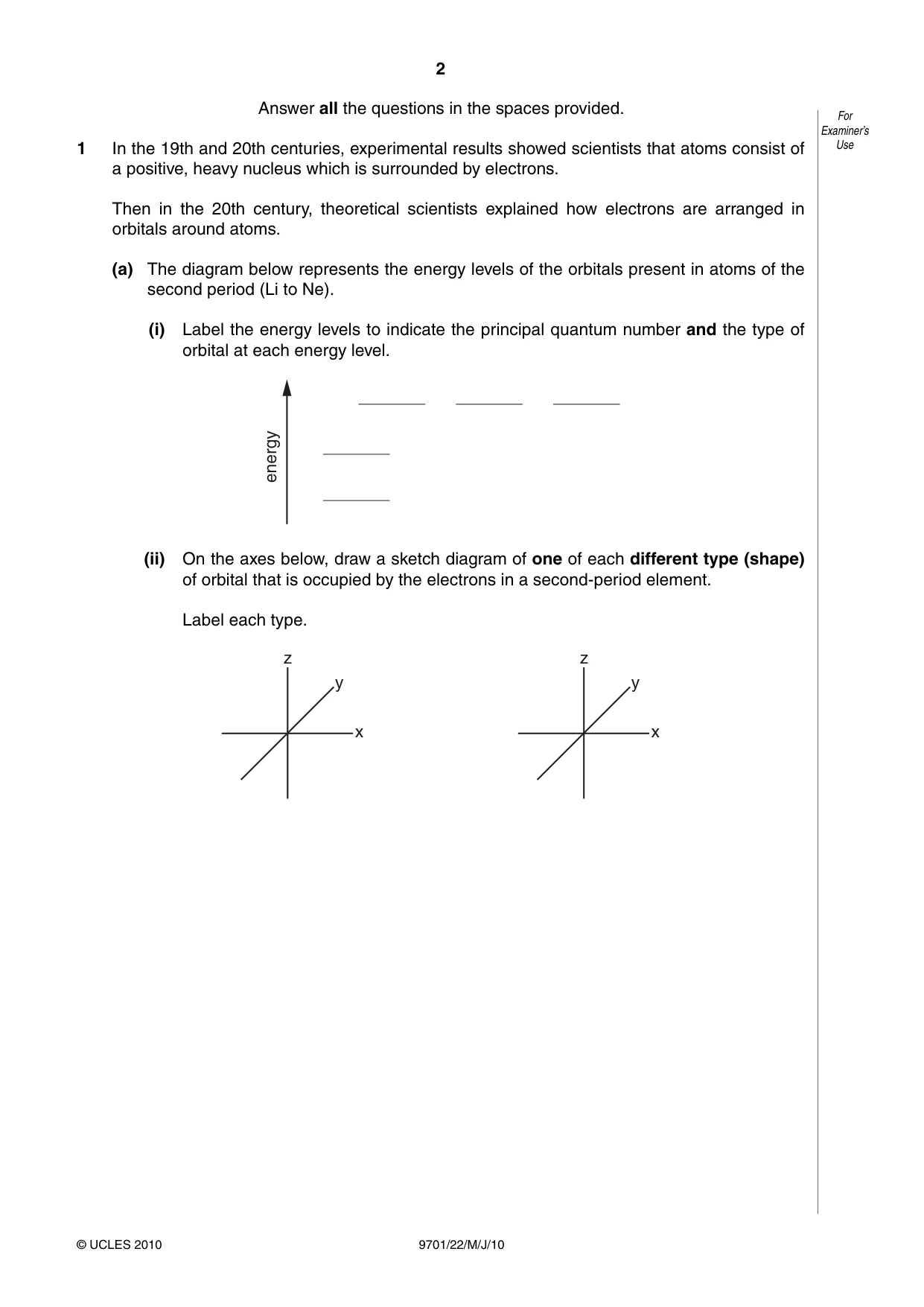 Cambridge A Level Chemistry 9701 2010 May/June Paper 2 · Variant 2 question paper, page 2 of 12