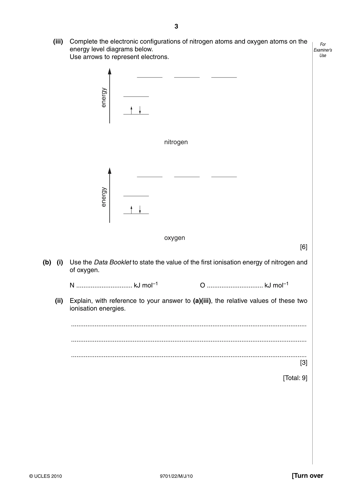 Cambridge A Level Chemistry 9701 2010 May/June Paper 2 · Variant 2 question paper, page 3 of 12