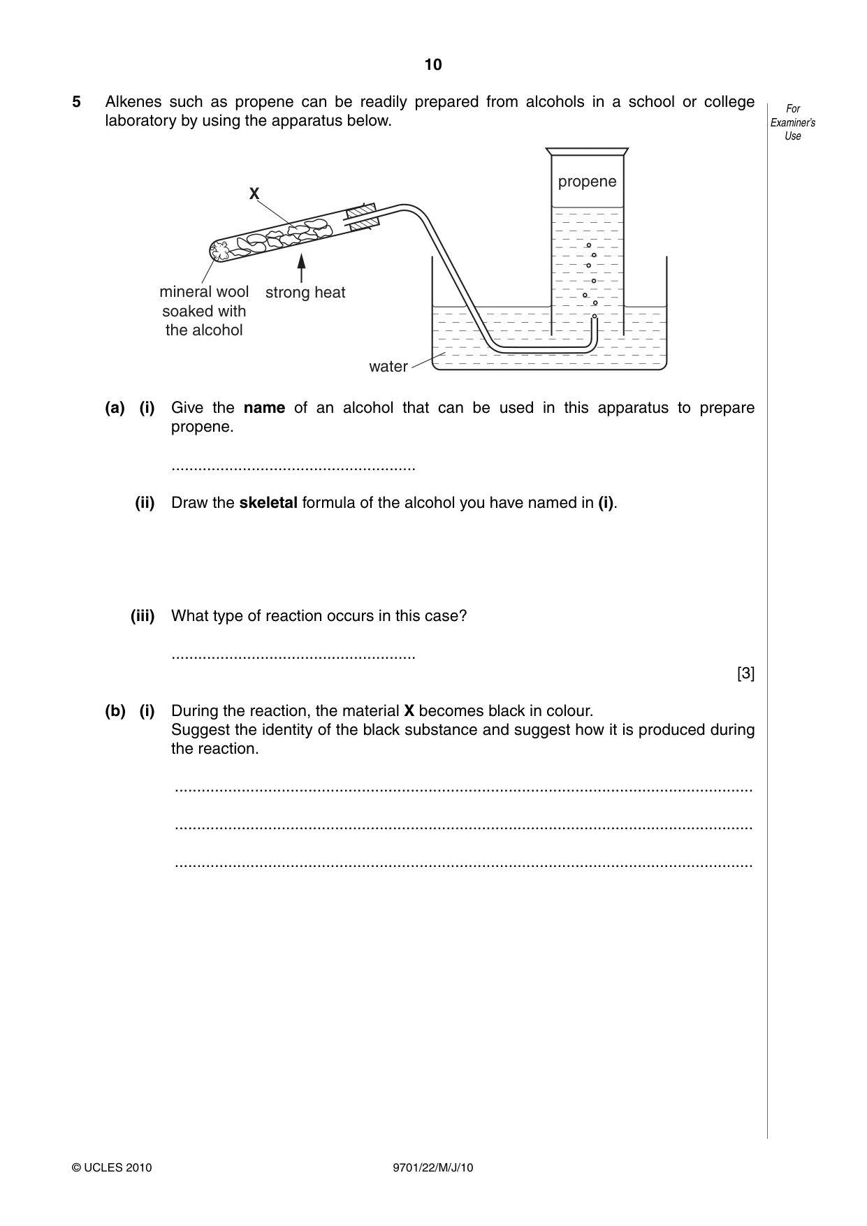 Cambridge A Level Chemistry 9701 2010 May/June Paper 2 · Variant 2 question paper, page 10 of 12