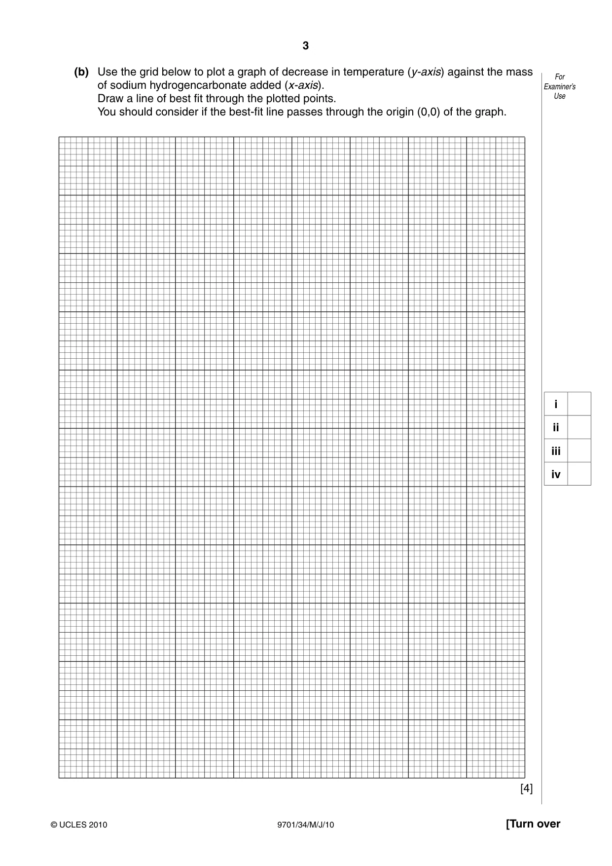 Cambridge A Level Chemistry 9701 2010 May/June Paper 3 · Variant 4 question paper, page 3 of 12