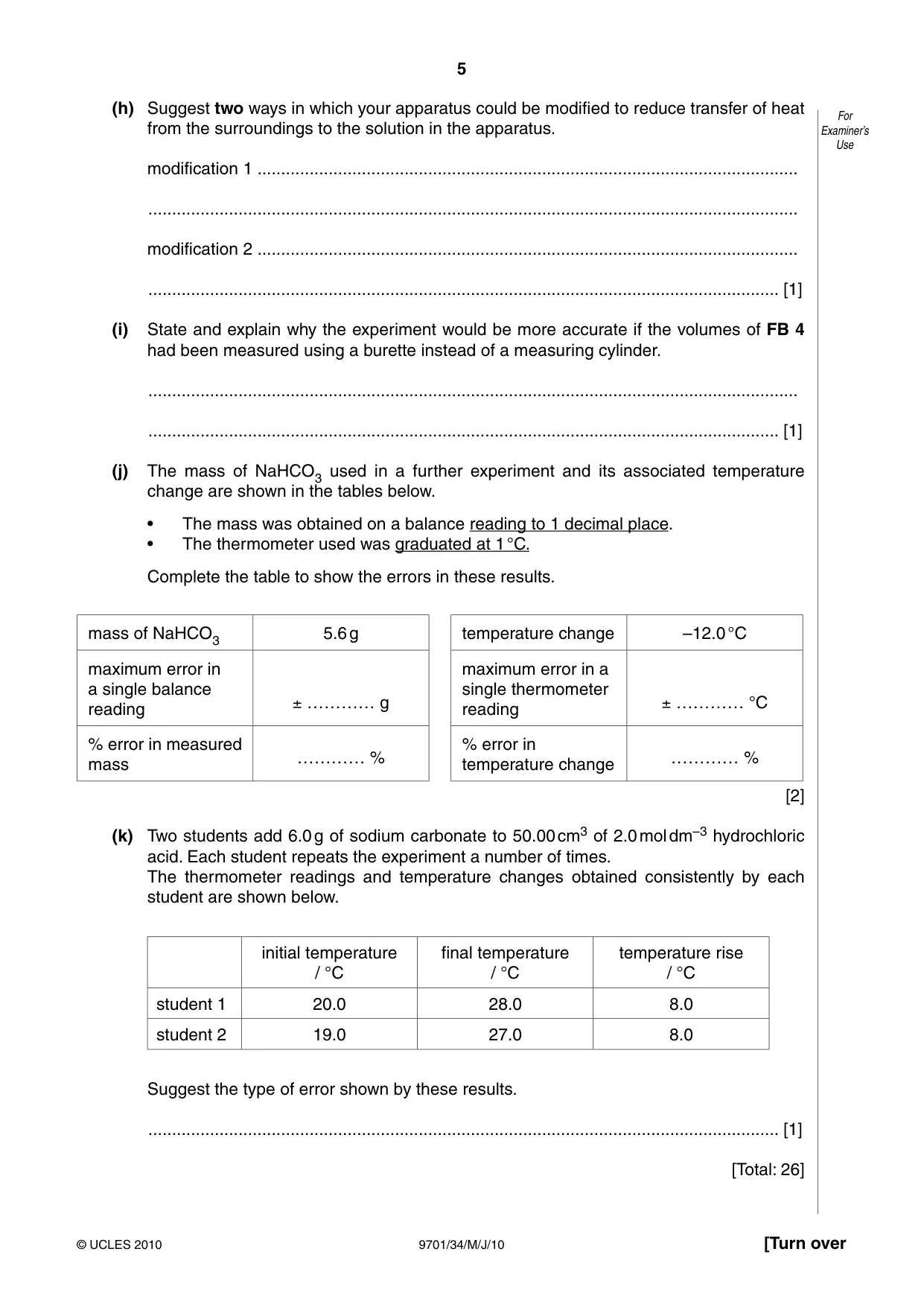 Cambridge A Level Chemistry 9701 2010 May/June Paper 3 · Variant 4 question paper, page 5 of 12