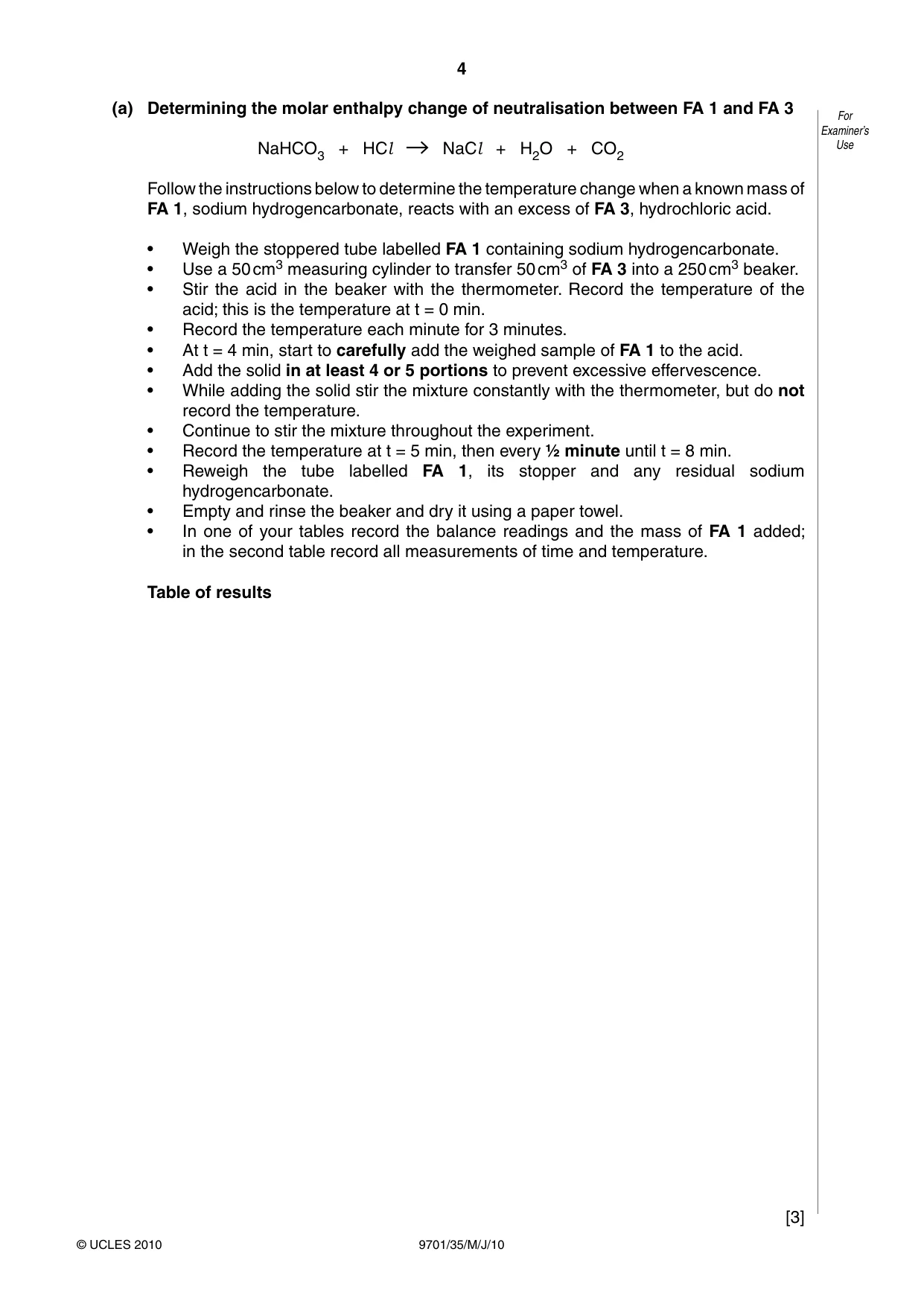Cambridge A Level Chemistry 9701 2010 May/June Paper 3 · Variant 5 question paper, page 4 of 16