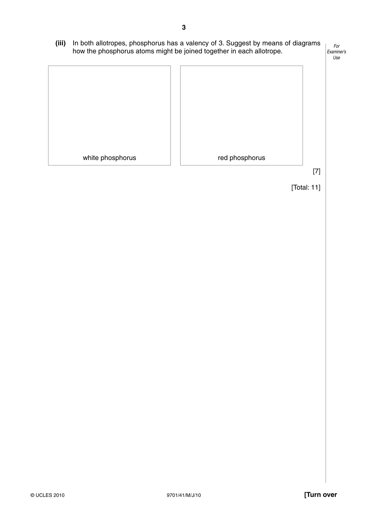 Cambridge A Level Chemistry 9701 2010 May/June Paper 4 · Variant 1 question paper, page 3 of 20
