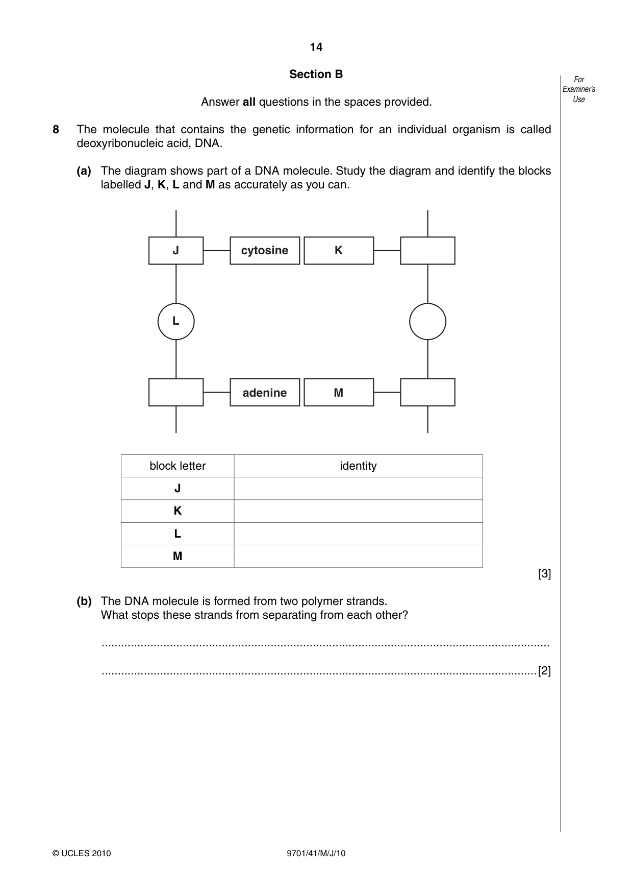 Cambridge A Level Chemistry 9701 2010 May/June Paper 4 · Variant 1 question paper, page 14 of 20