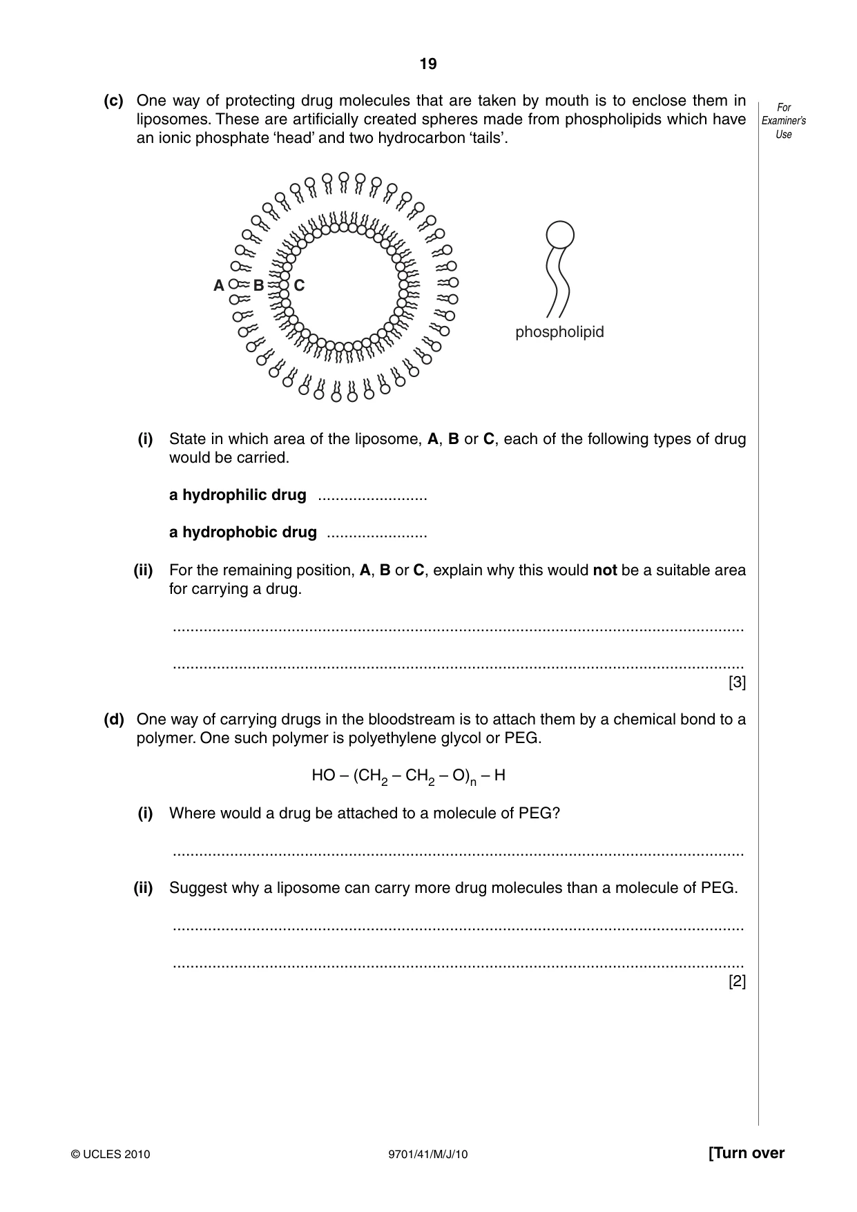 Cambridge A Level Chemistry 9701 2010 May/June Paper 4 · Variant 1 question paper, page 19 of 20