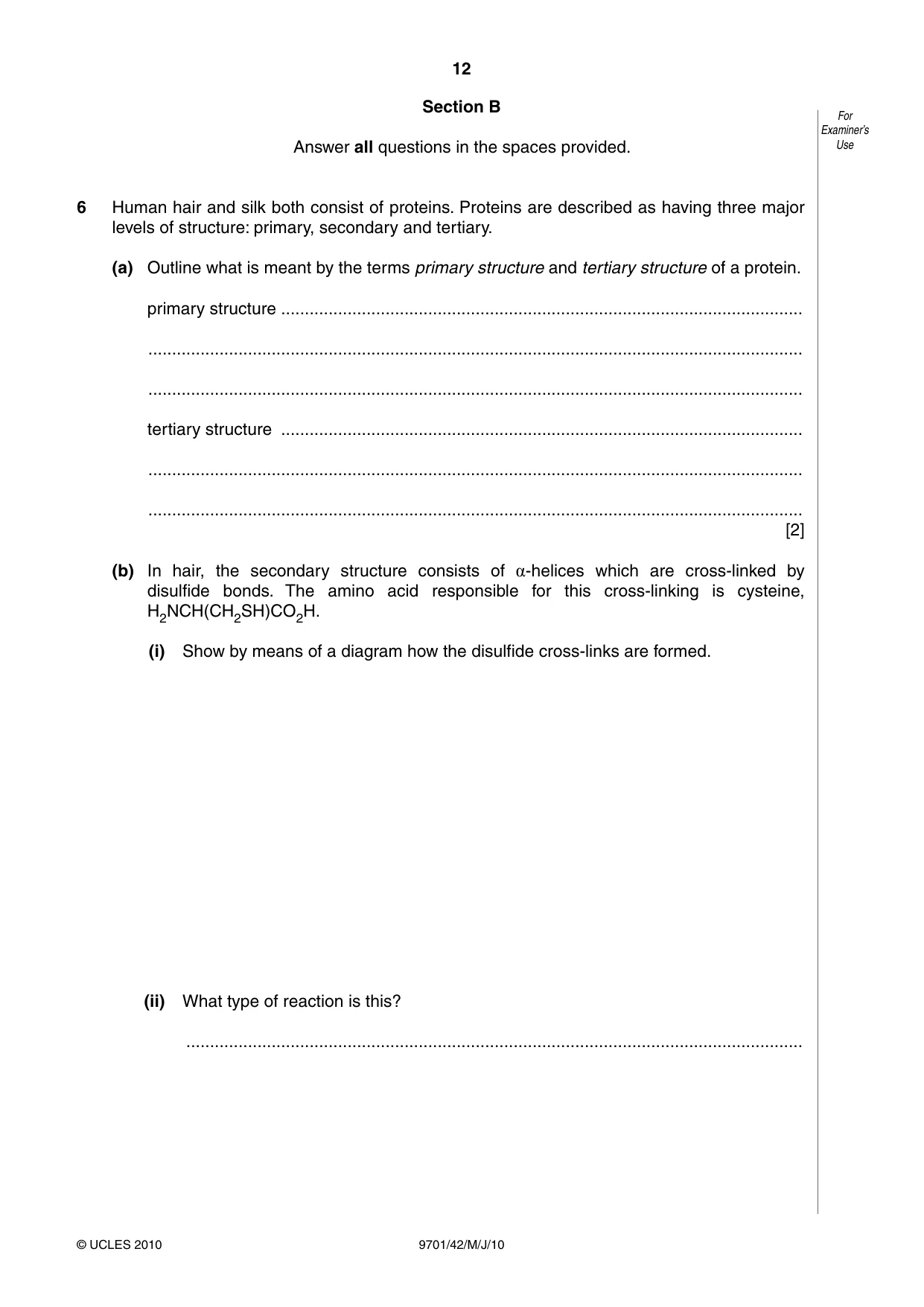 Cambridge A Level Chemistry 9701 2010 May/June Paper 4 · Variant 2 question paper, page 12 of 20