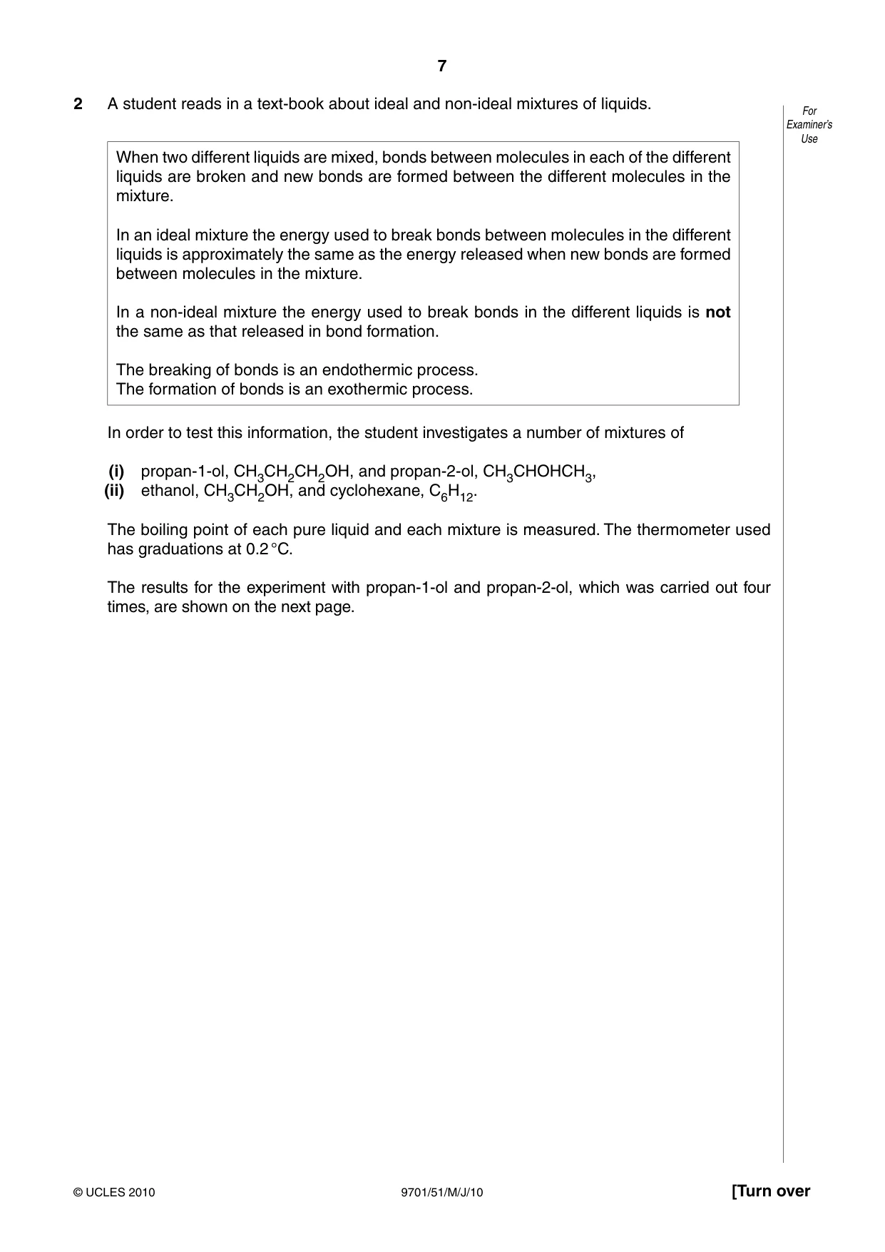 Cambridge A Level Chemistry 9701 2010 May/June Paper 5 · Variant 1 question paper, page 7 of 16
