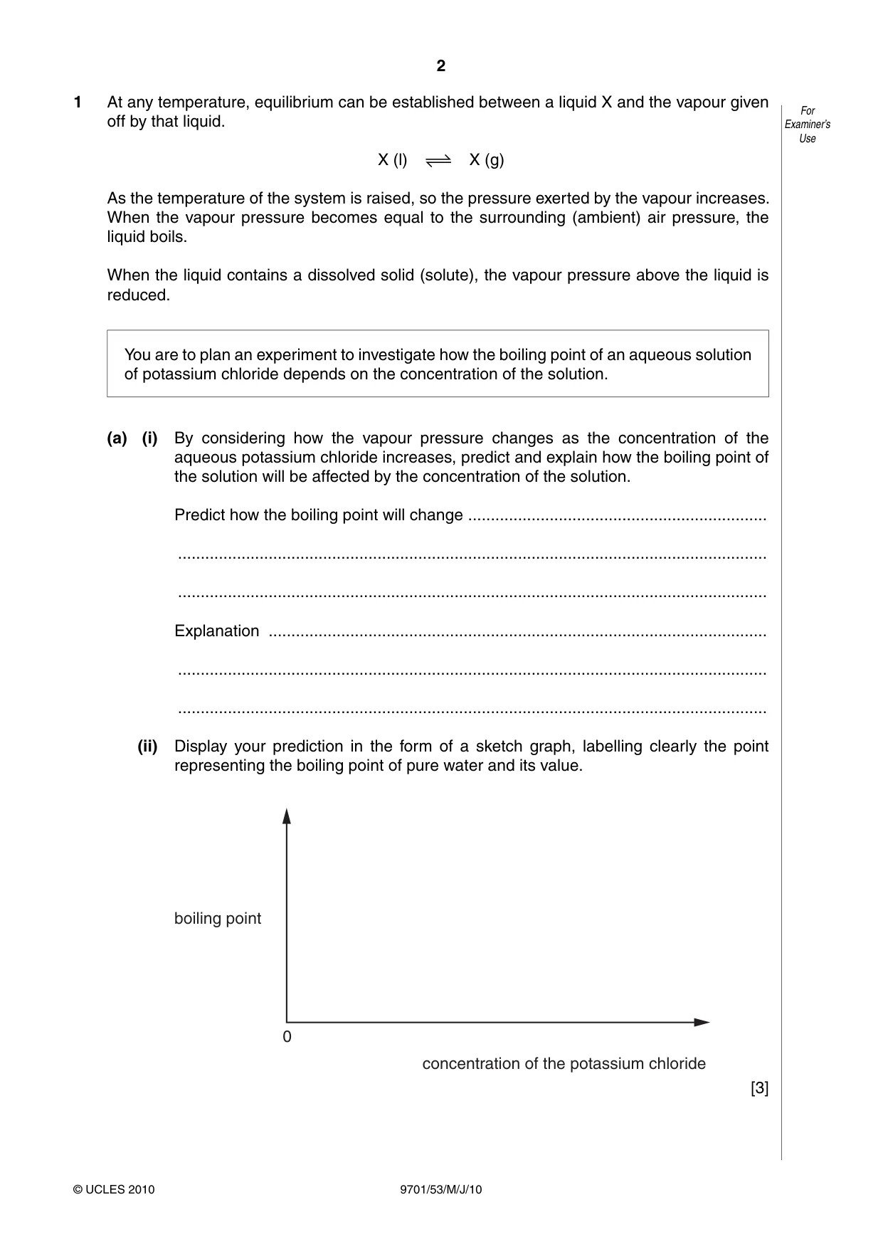 Cambridge A Level Chemistry 9701 2010 May/June Paper 5 · Variant 3 question paper, page 2 of 12