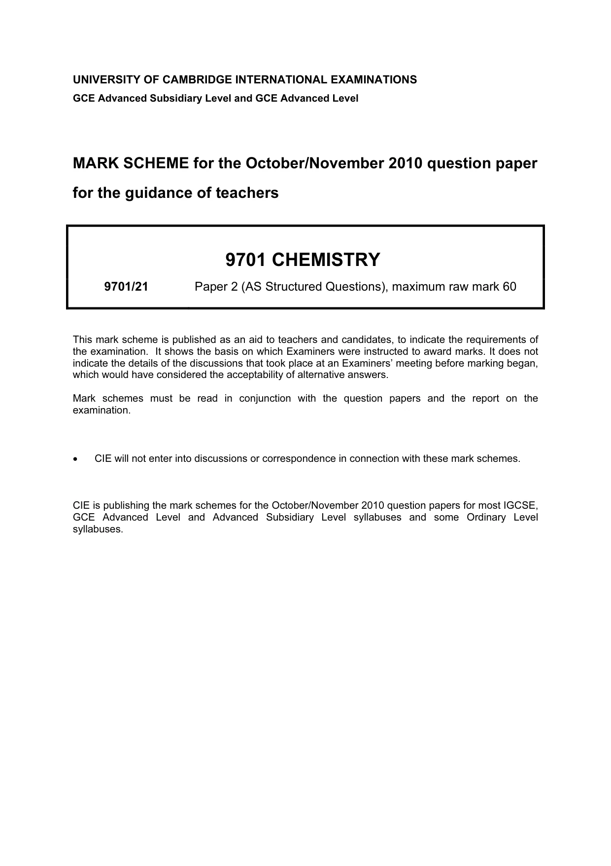 Mark scheme, page 1 of 6
