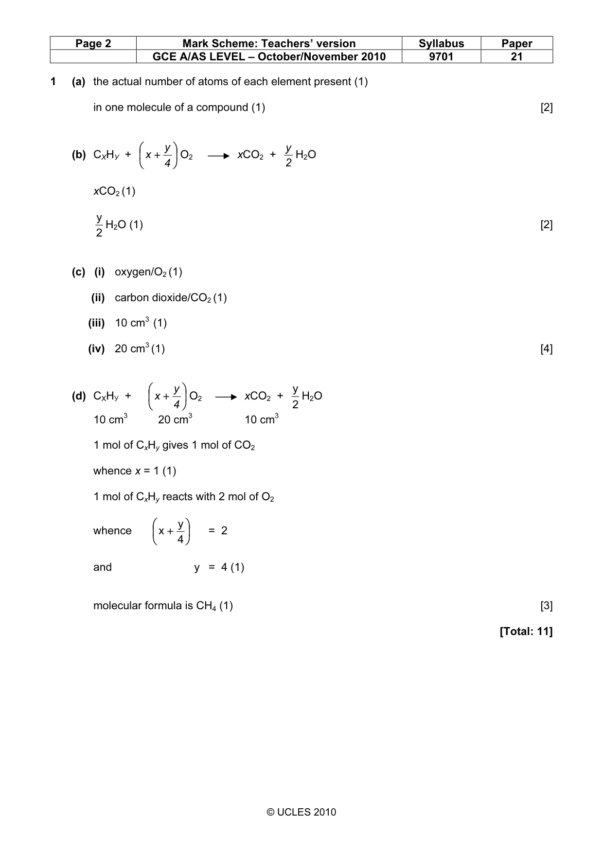 Mark scheme, page 2 of 6
