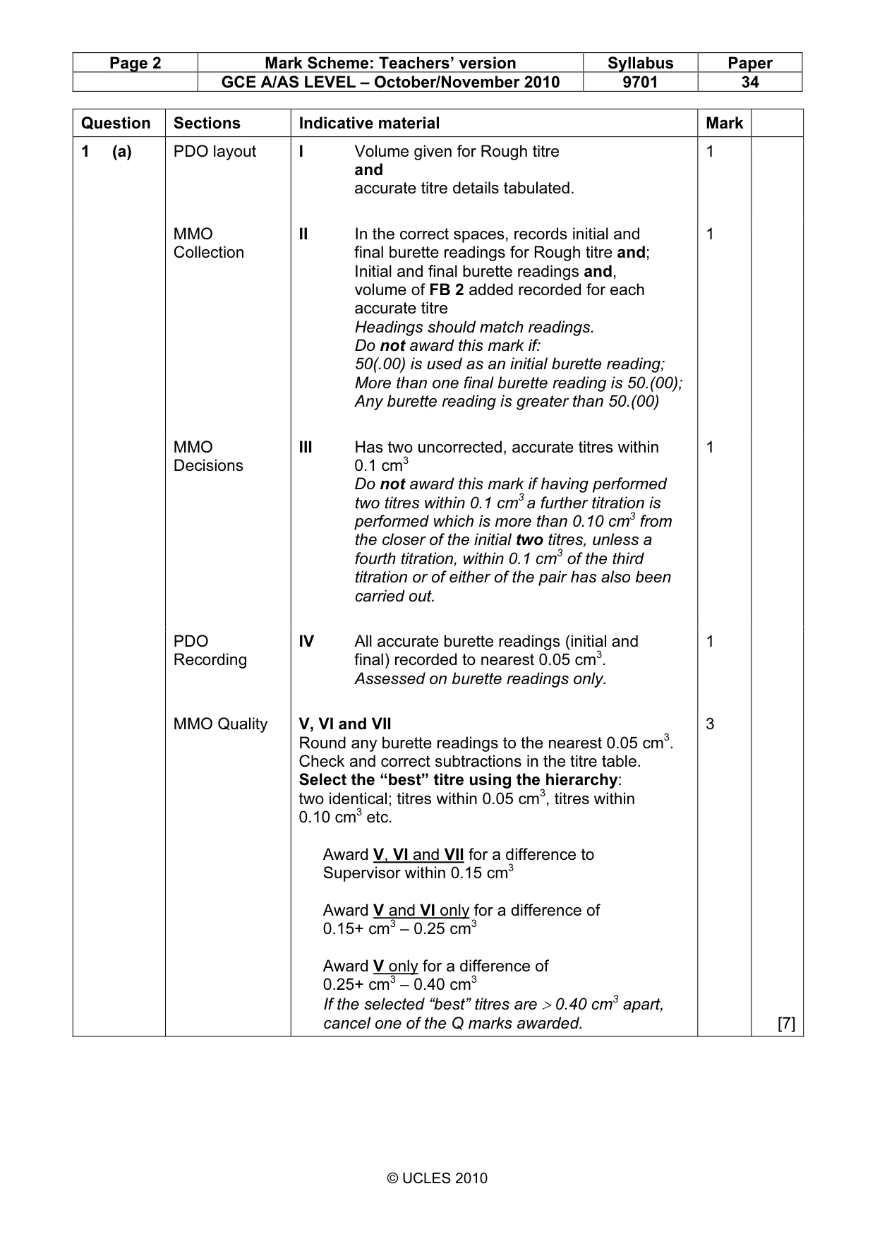 Mark scheme, page 2 of 8