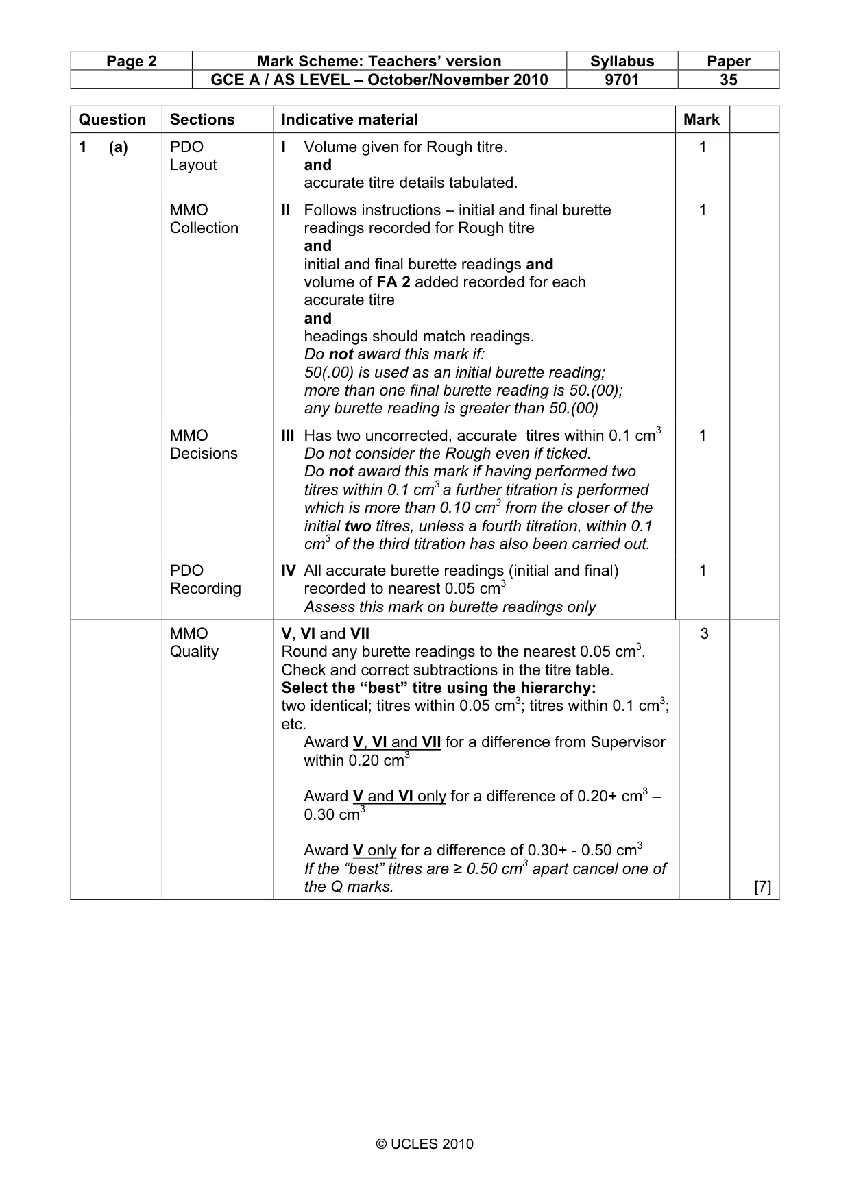 Mark scheme, page 2 of 8