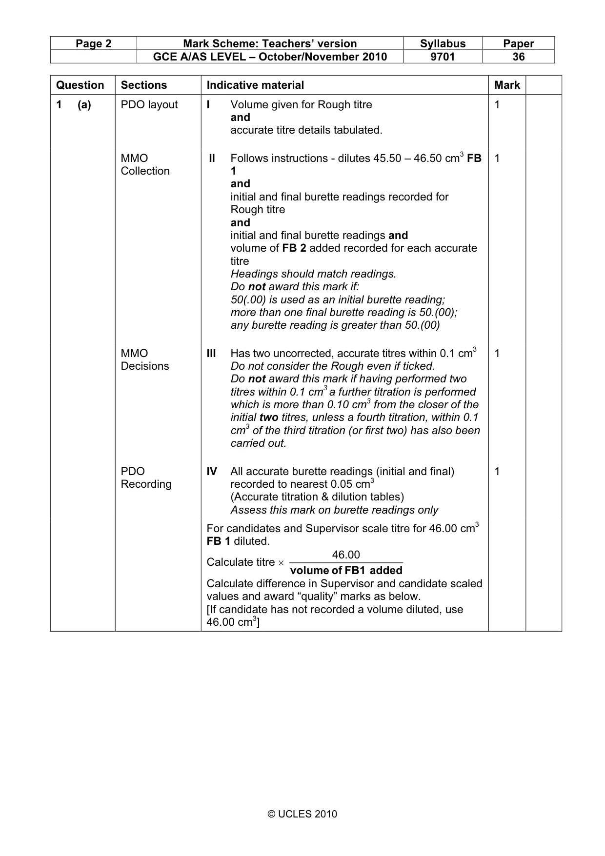 Mark scheme, page 2 of 7