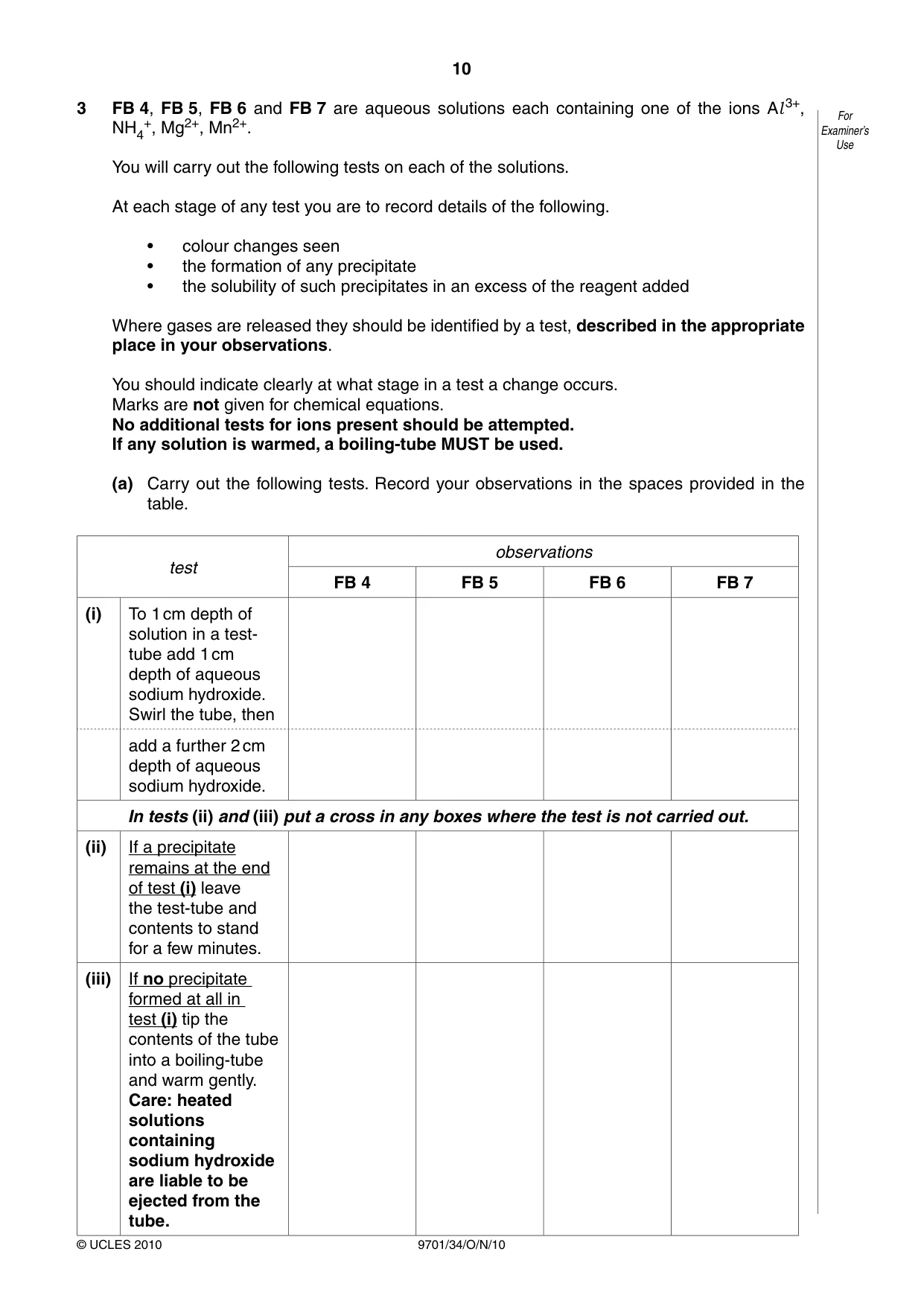 Cambridge A Level Chemistry 9701 2010 Oct/Nov Paper 3 · Variant 4 question paper, page 10 of 16