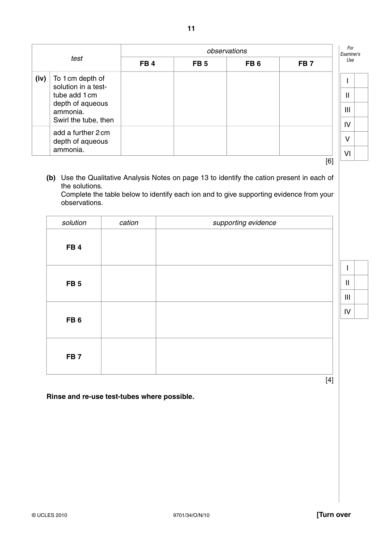Cambridge A Level Chemistry 9701 2010 Oct/Nov Paper 3 · Variant 4 question paper, page 11 of 16