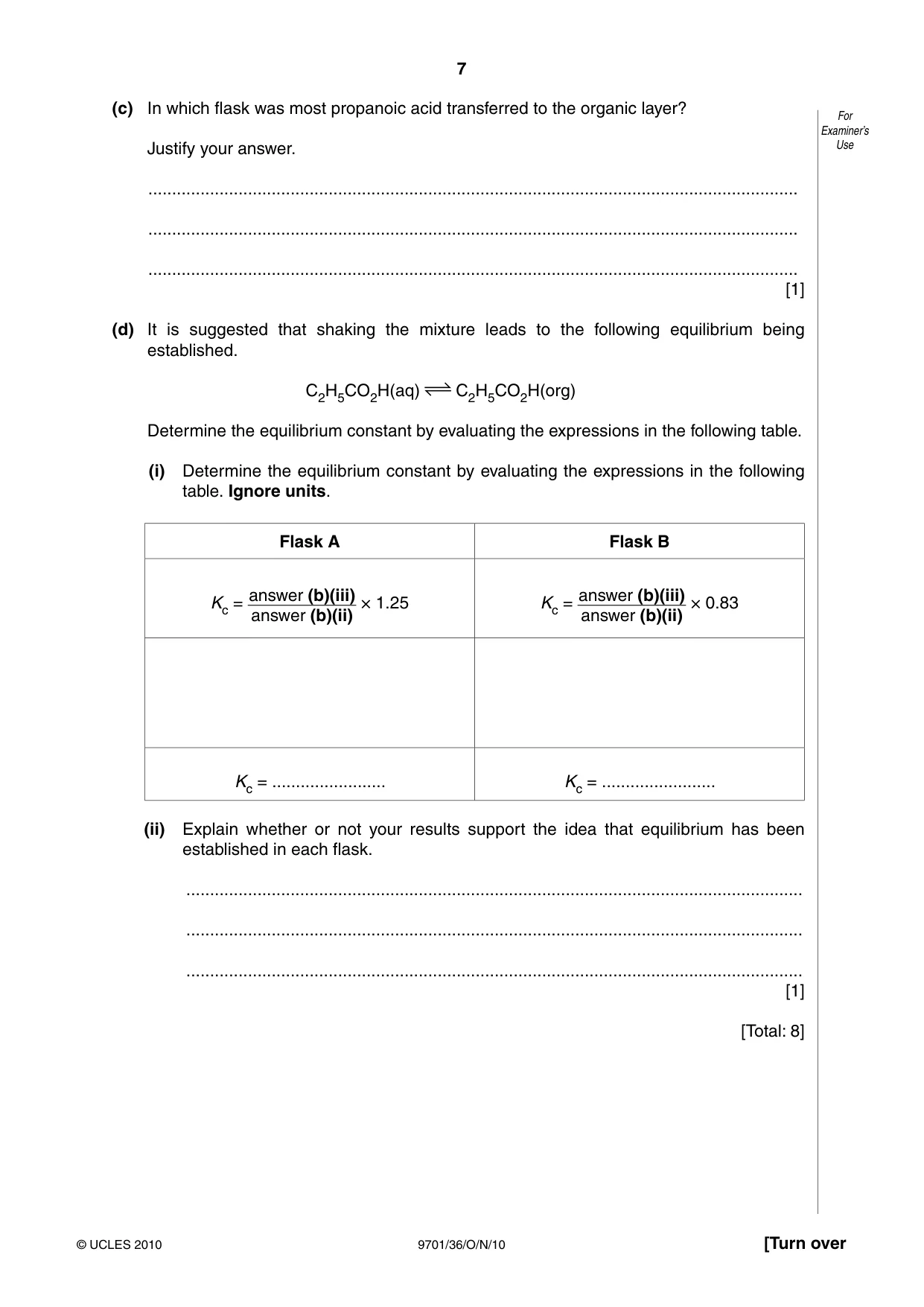 Cambridge A Level Chemistry 9701 2010 Oct/Nov Paper 3 · Variant 6 question paper, page 7 of 12