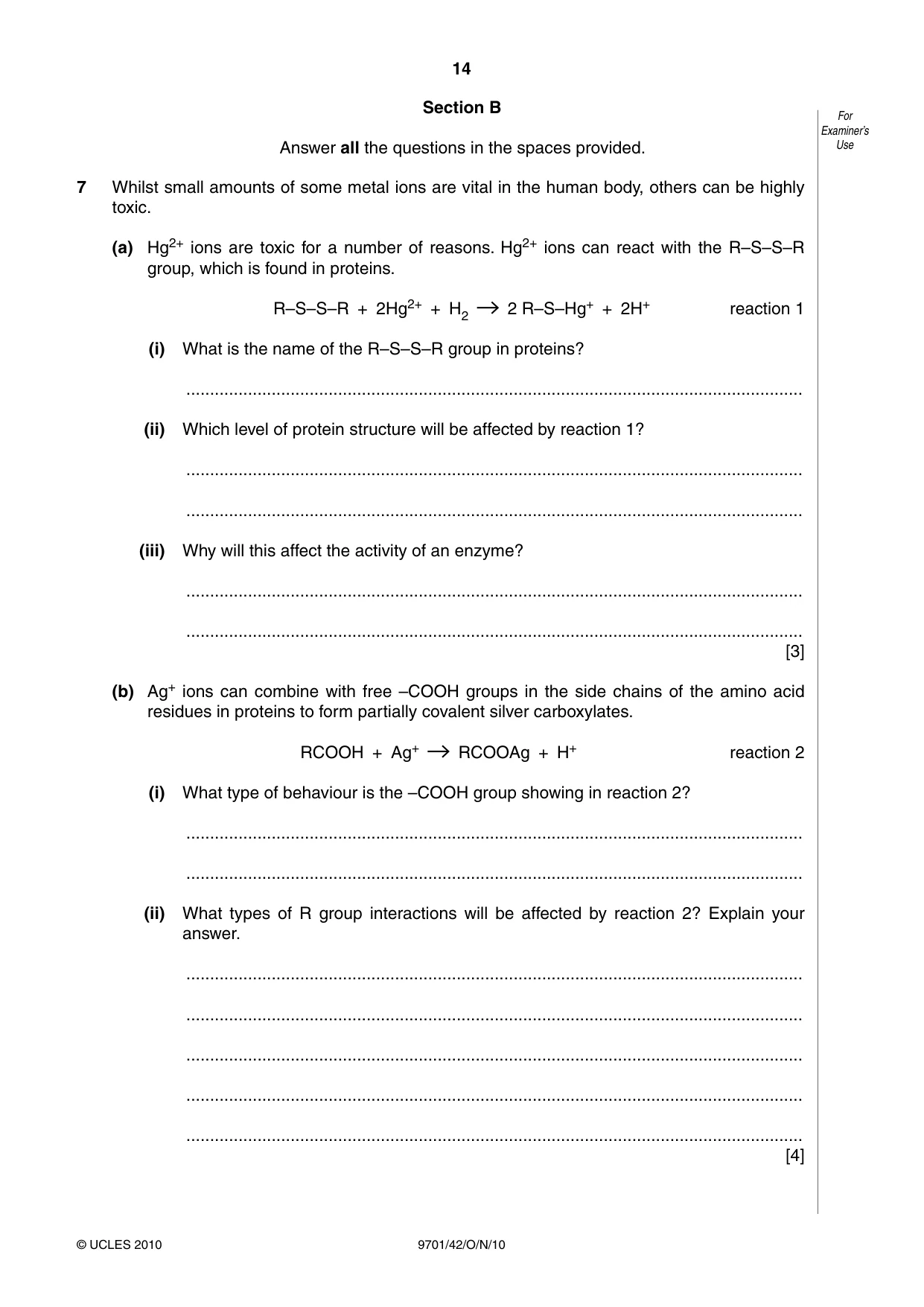 Cambridge A Level Chemistry 9701 2010 Oct/Nov Paper 4 · Variant 2 question paper, page 14 of 20