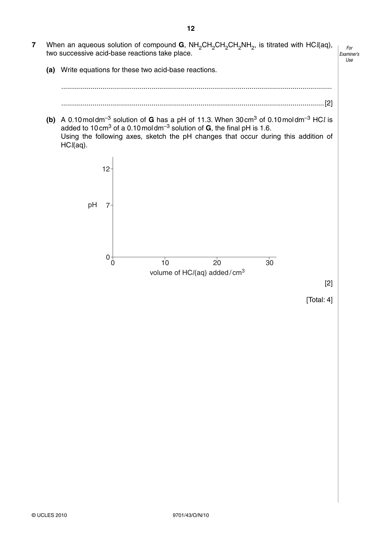 Cambridge A Level Chemistry 9701 2010 Oct/Nov Paper 4 · Variant 3 question paper, page 12 of 20