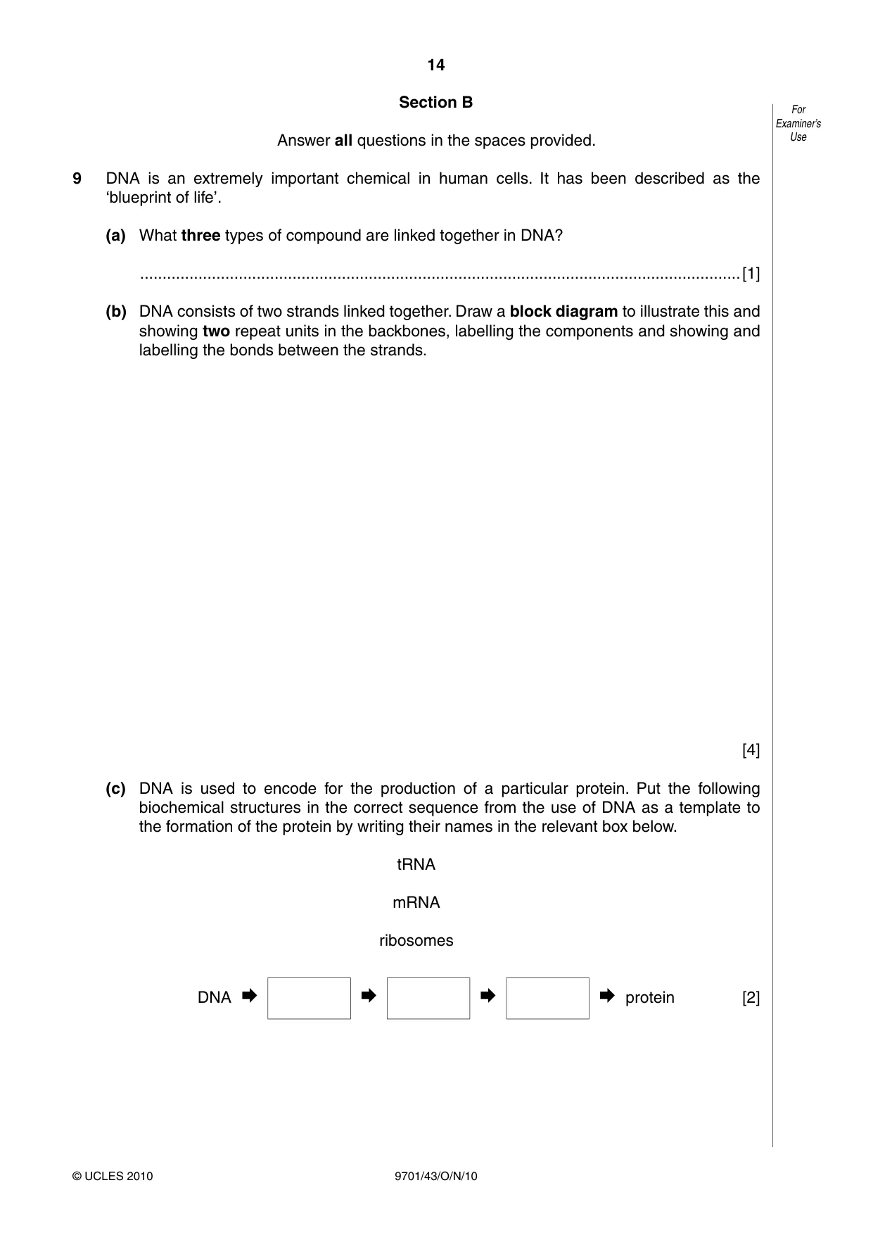 Cambridge A Level Chemistry 9701 2010 Oct/Nov Paper 4 · Variant 3 question paper, page 14 of 20