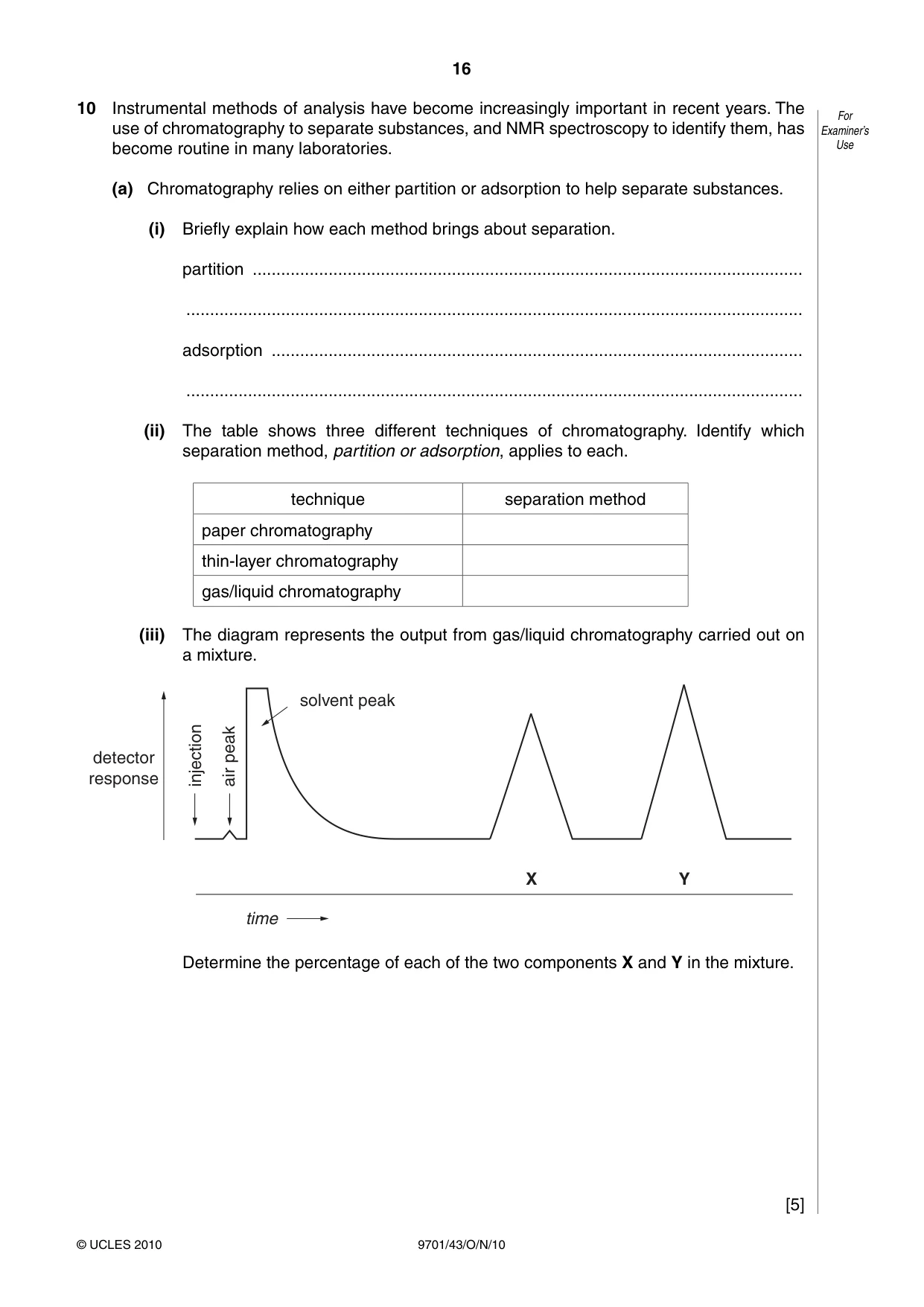 Cambridge A Level Chemistry 9701 2010 Oct/Nov Paper 4 · Variant 3 question paper, page 16 of 20