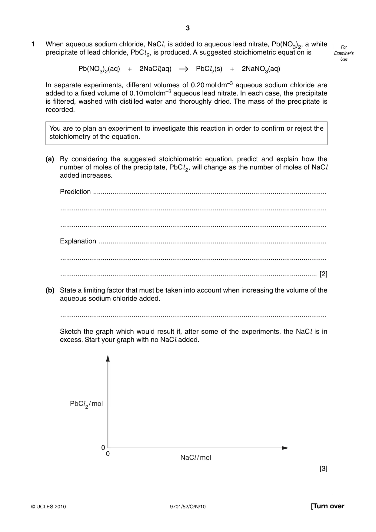 Cambridge A Level Chemistry 9701 2010 Oct/Nov Paper 5 · Variant 2 question paper, page 3 of 12