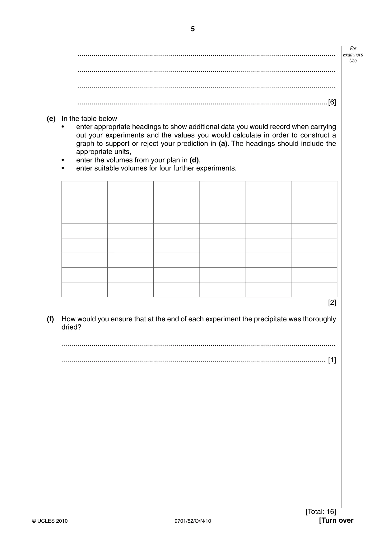 Cambridge A Level Chemistry 9701 2010 Oct/Nov Paper 5 · Variant 2 question paper, page 5 of 12