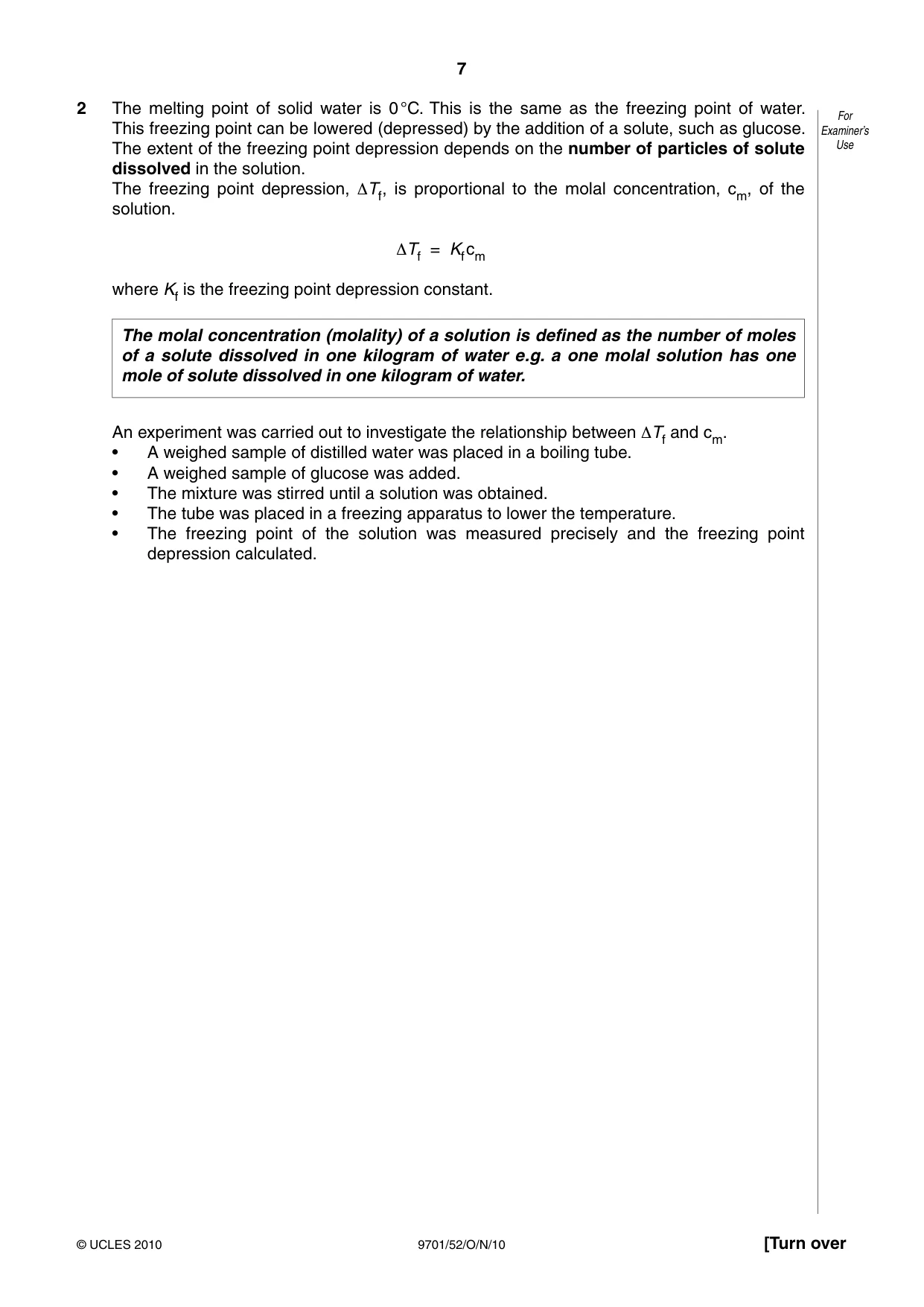 Cambridge A Level Chemistry 9701 2010 Oct/Nov Paper 5 · Variant 2 question paper, page 7 of 12