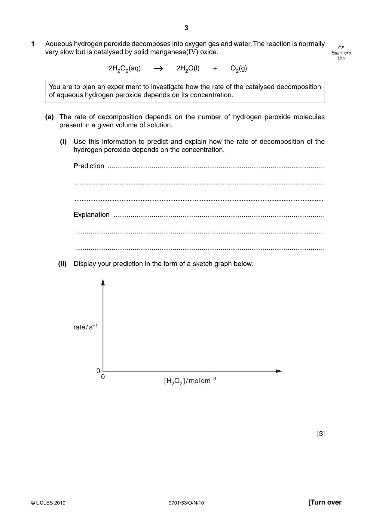 Cambridge A Level Chemistry 9701 2010 Oct/Nov Paper 5 · Variant 3 question paper, page 3 of 12