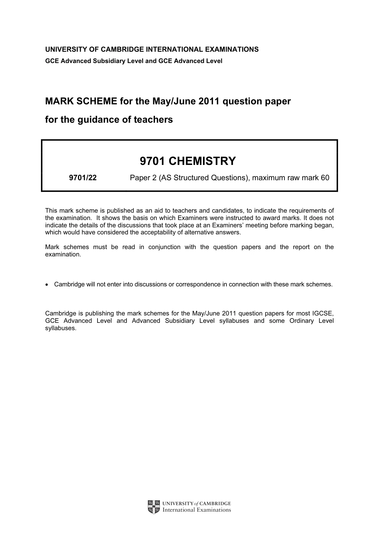 Mark scheme, page 1 of 6