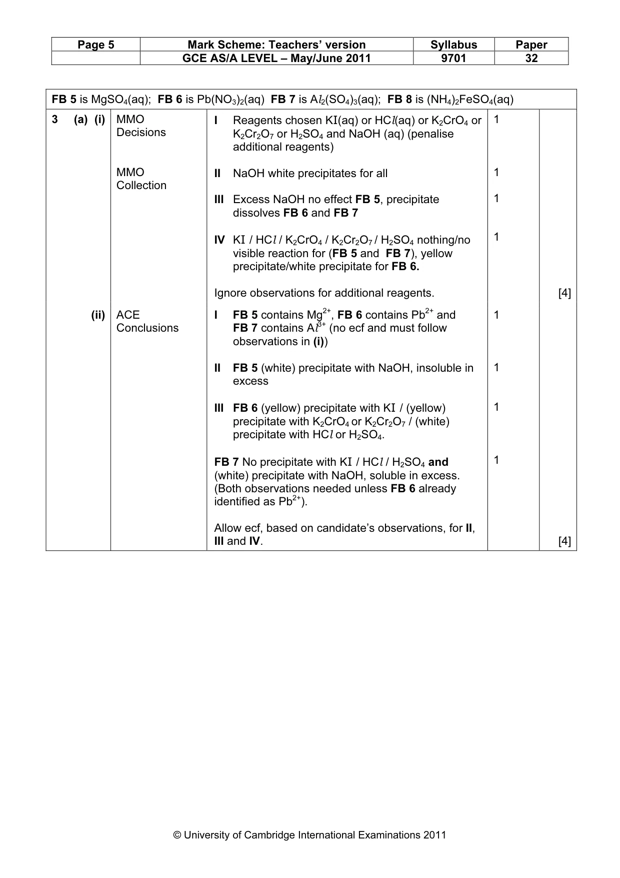 Mark scheme, page 5 of 6