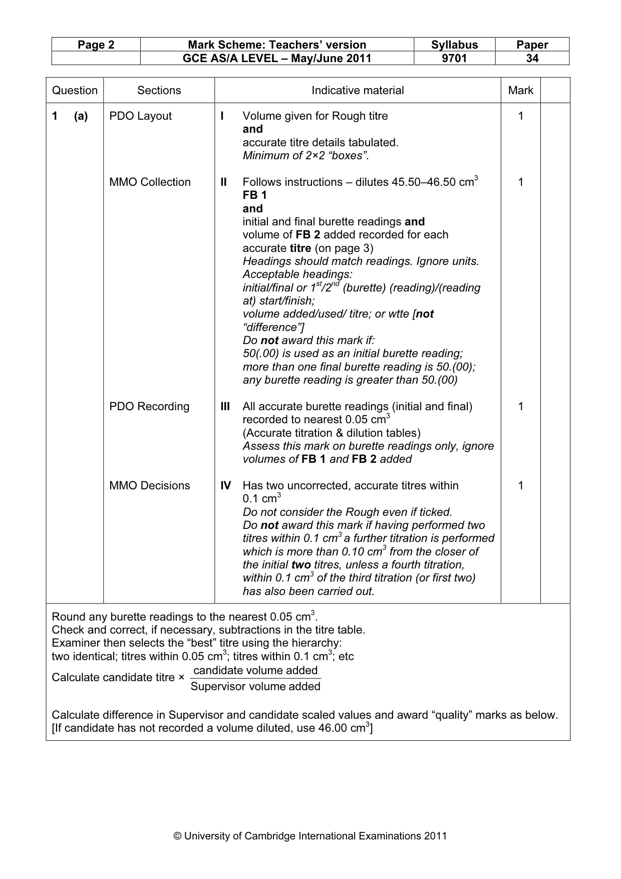 Mark scheme, page 2 of 6