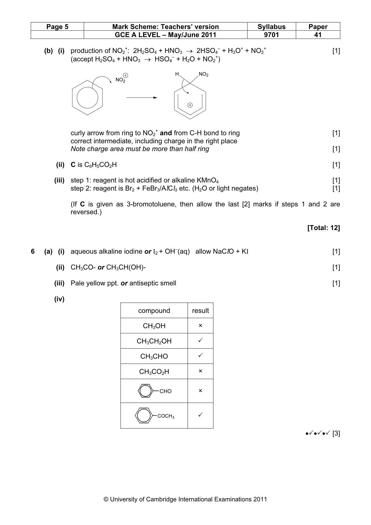 Mark scheme, page 5 of 9