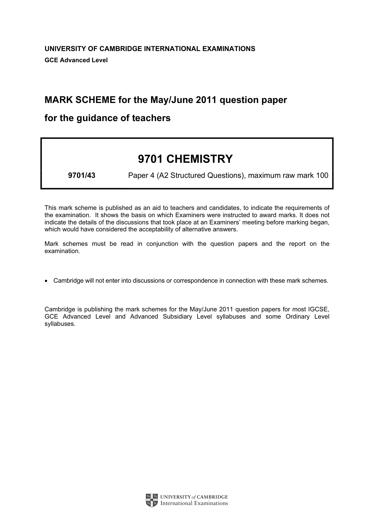 Mark scheme, page 1 of 10