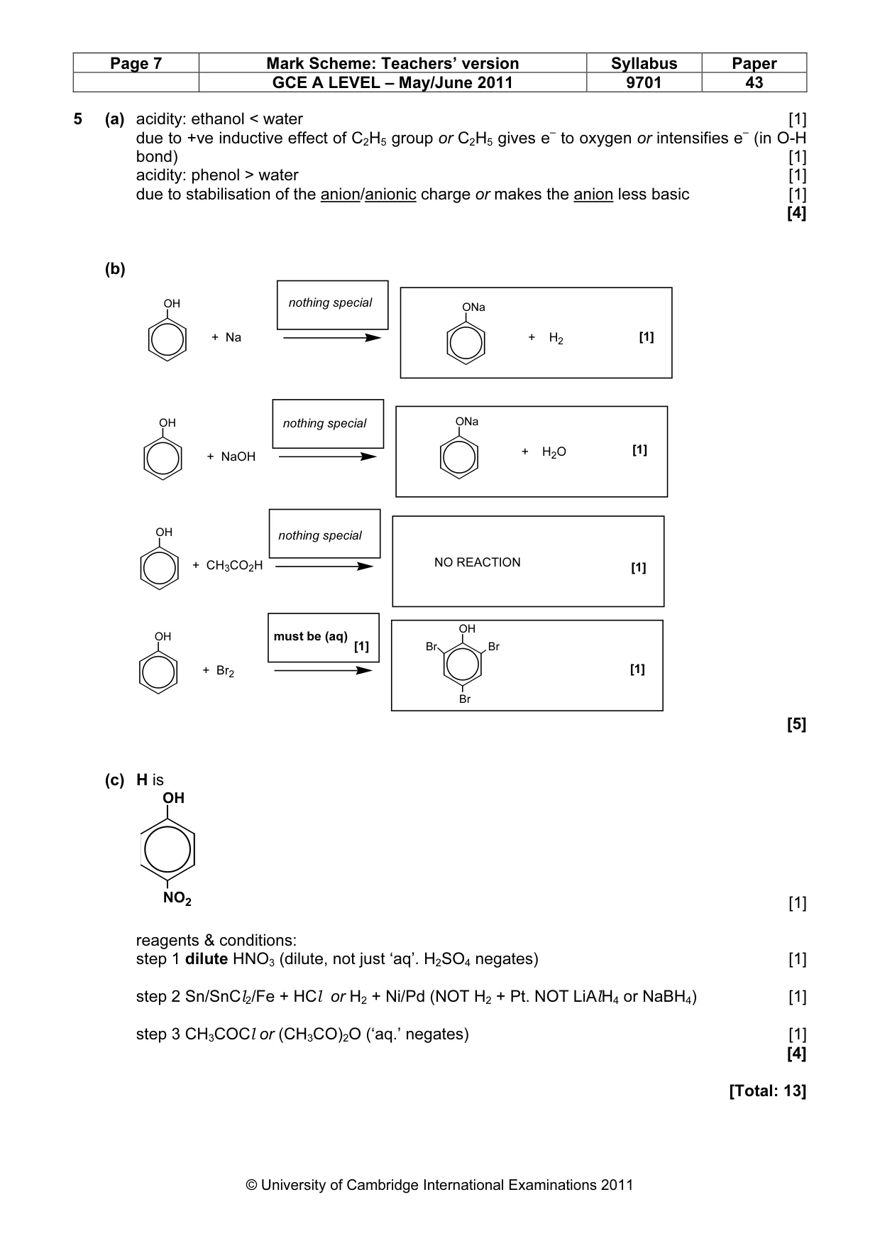 Mark scheme, page 7 of 10