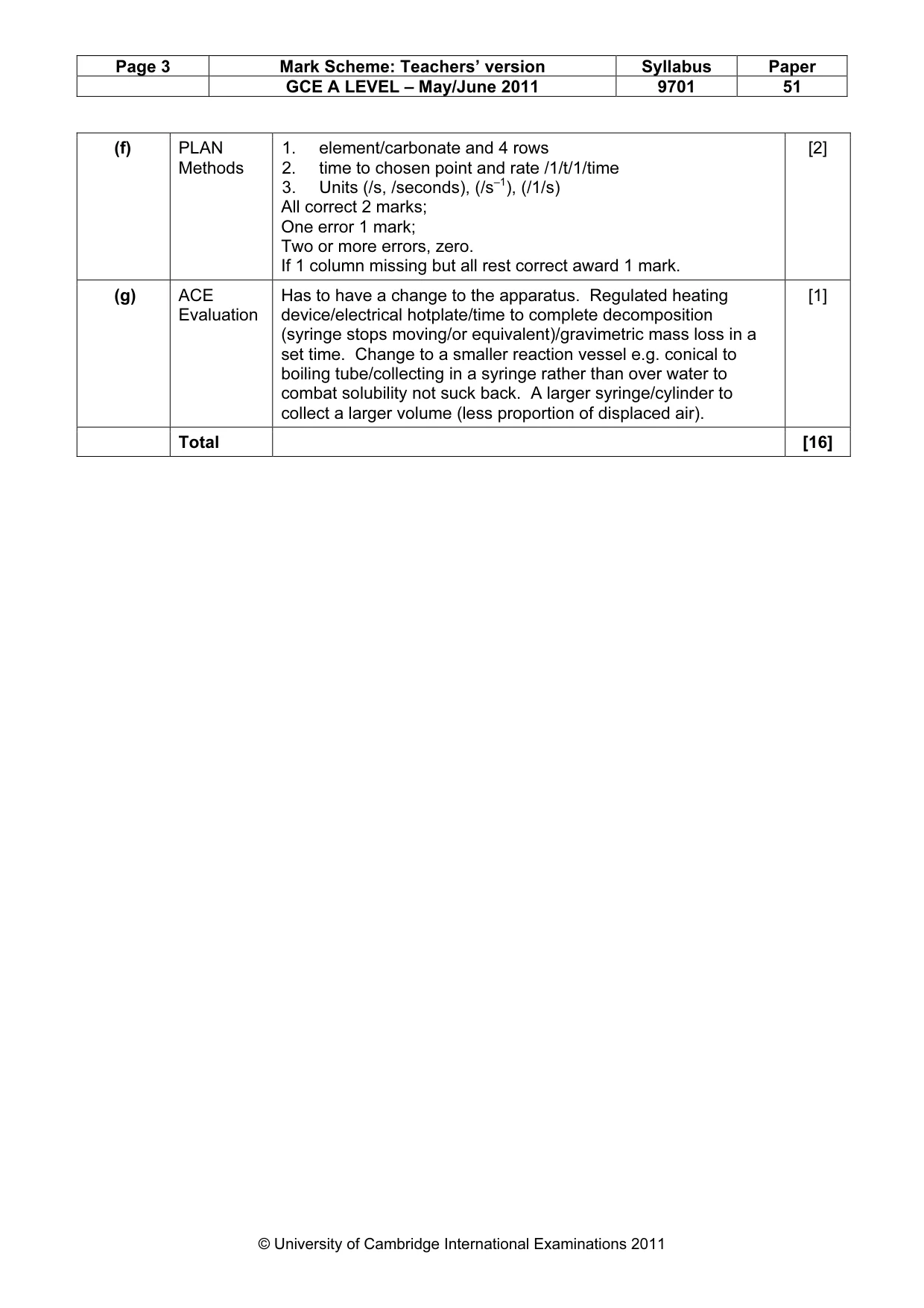 Mark scheme, page 3 of 4