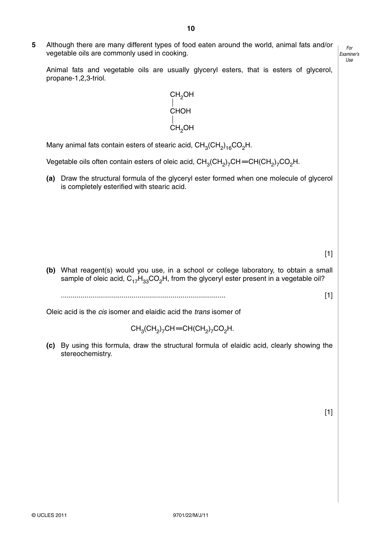 Cambridge A Level Chemistry 9701 2011 May/June Paper 2 · Variant 2 question paper, page 10 of 12