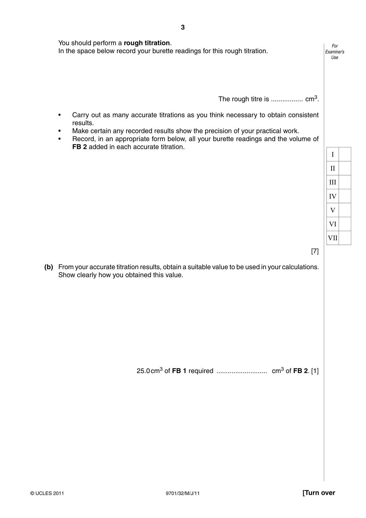 Cambridge A Level Chemistry 9701 2011 May/June Paper 3 · Variant 2 question paper, page 3 of 12