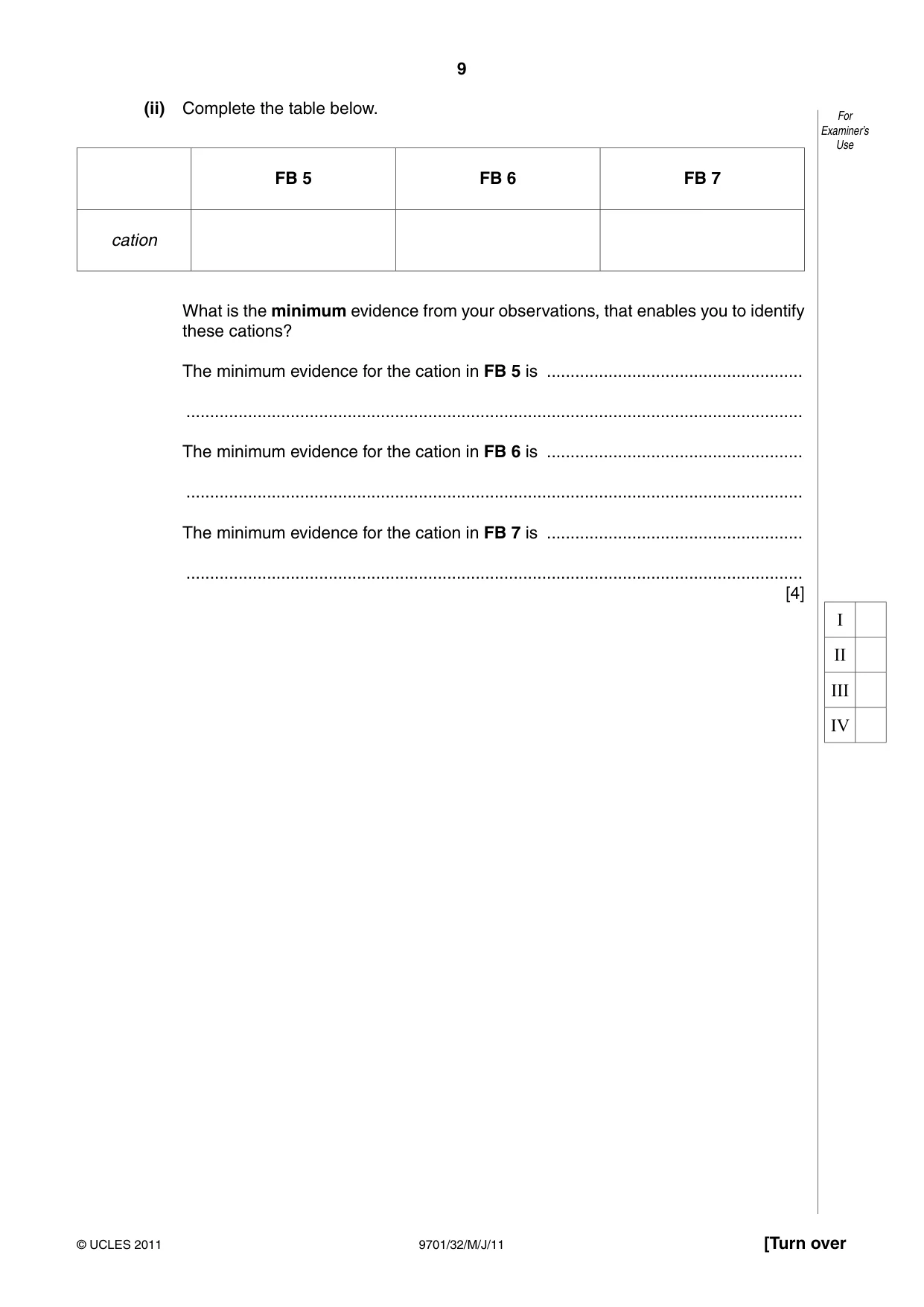 Cambridge A Level Chemistry 9701 2011 May/June Paper 3 · Variant 2 question paper, page 9 of 12