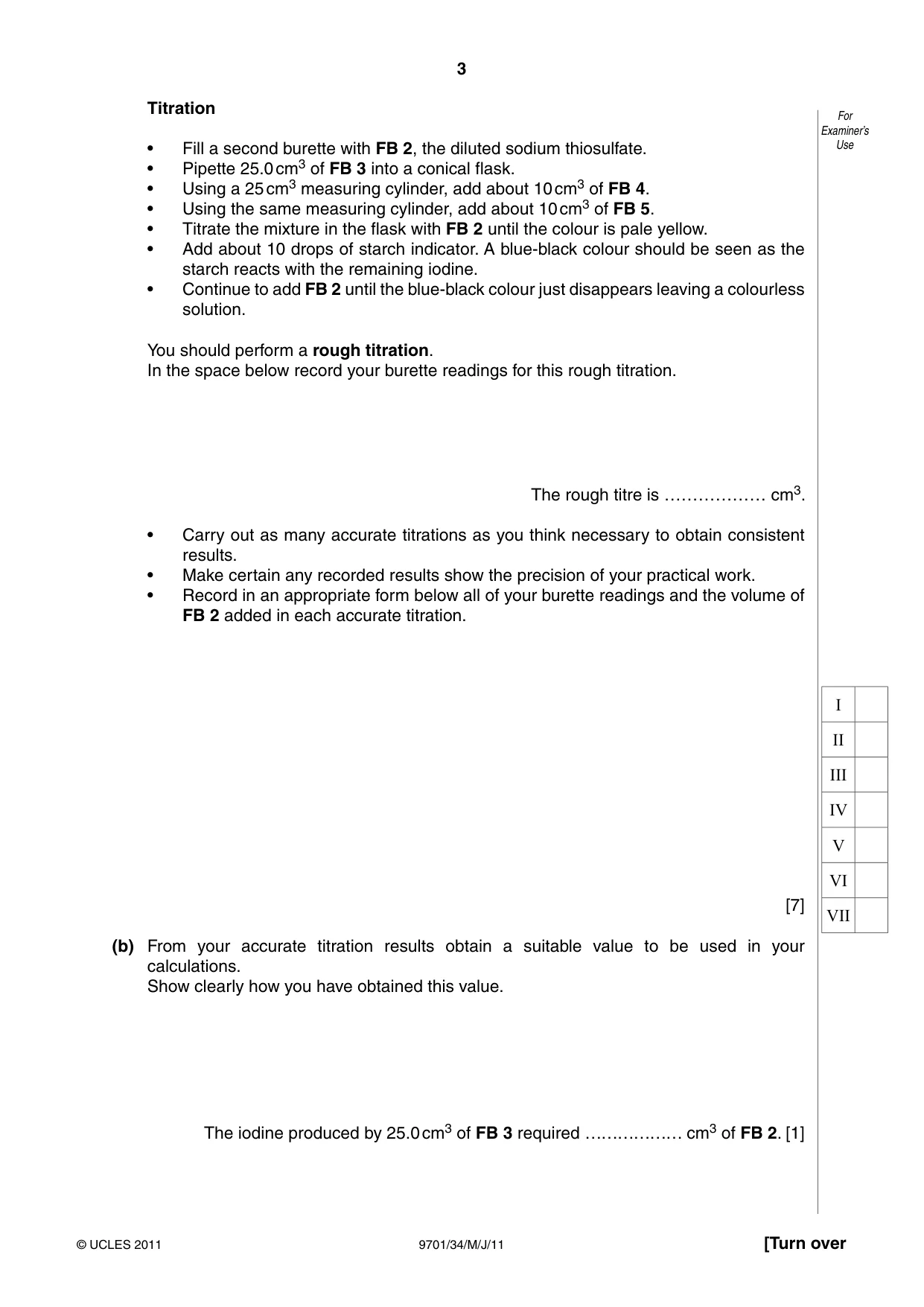 Cambridge A Level Chemistry 9701 2011 May/June Paper 3 · Variant 4 question paper, page 3 of 12