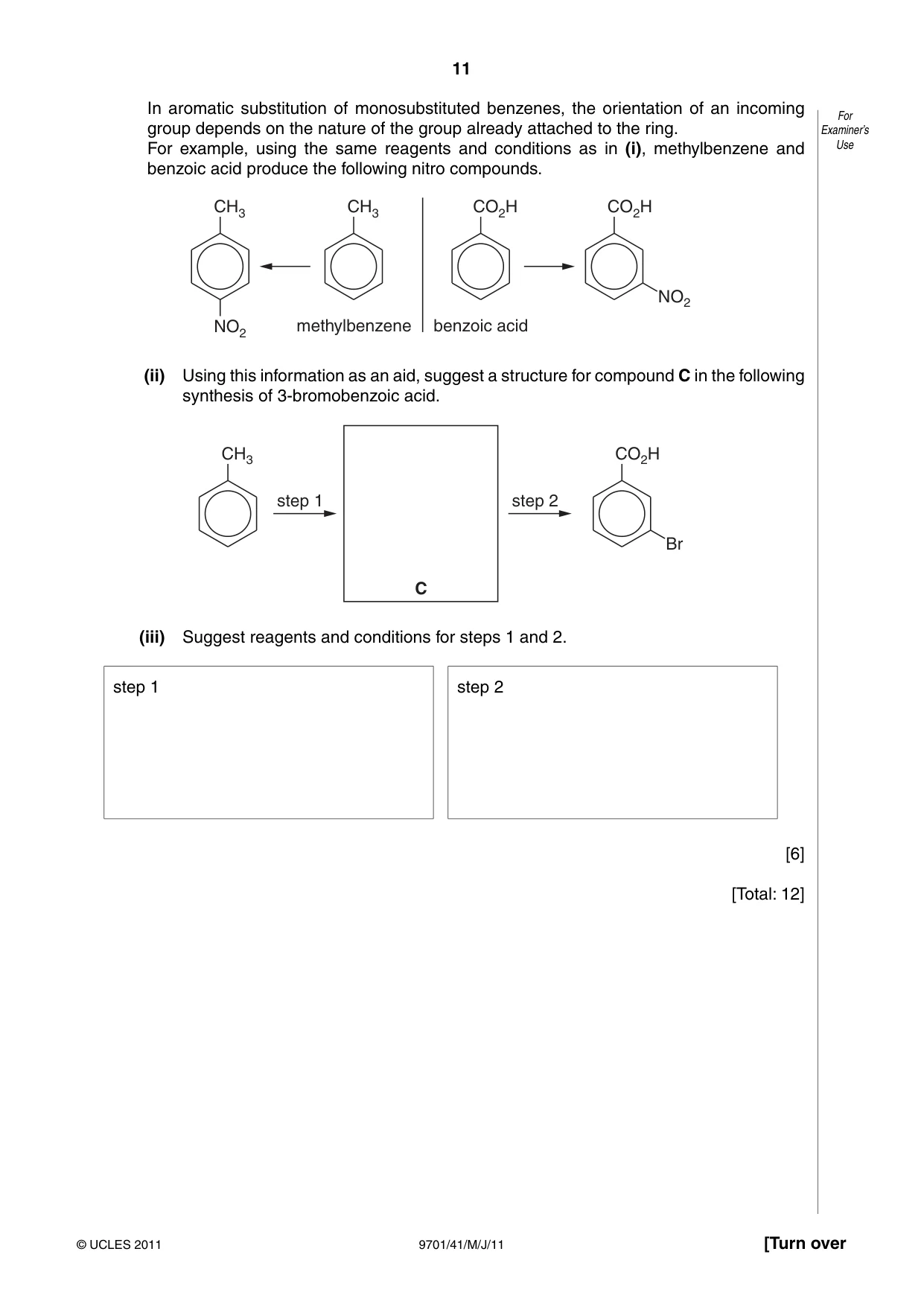 Cambridge A Level Chemistry 9701 2011 May/June Paper 4 · Variant 1 question paper, page 11 of 20