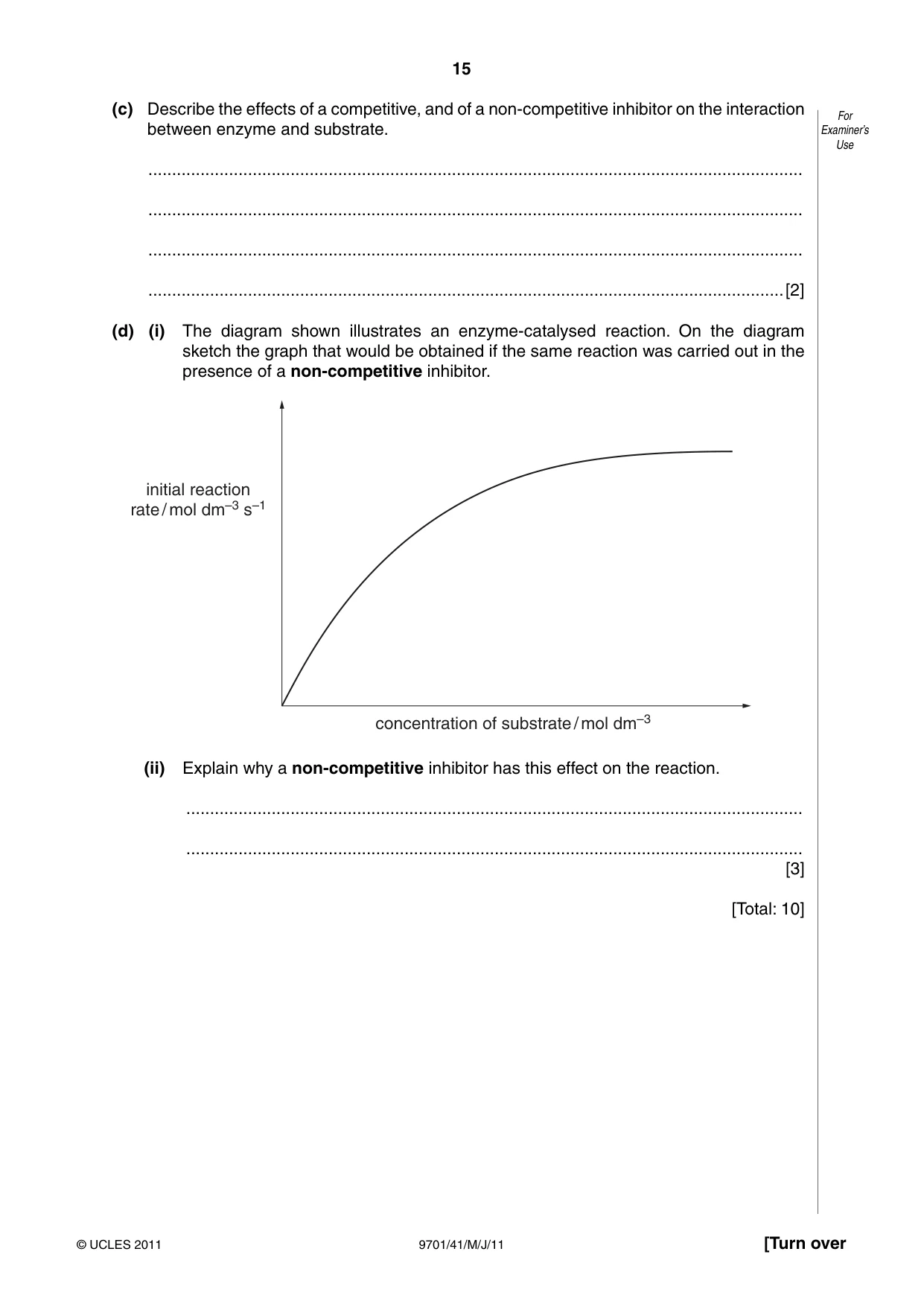 Cambridge A Level Chemistry 9701 2011 May/June Paper 4 · Variant 1 question paper, page 15 of 20