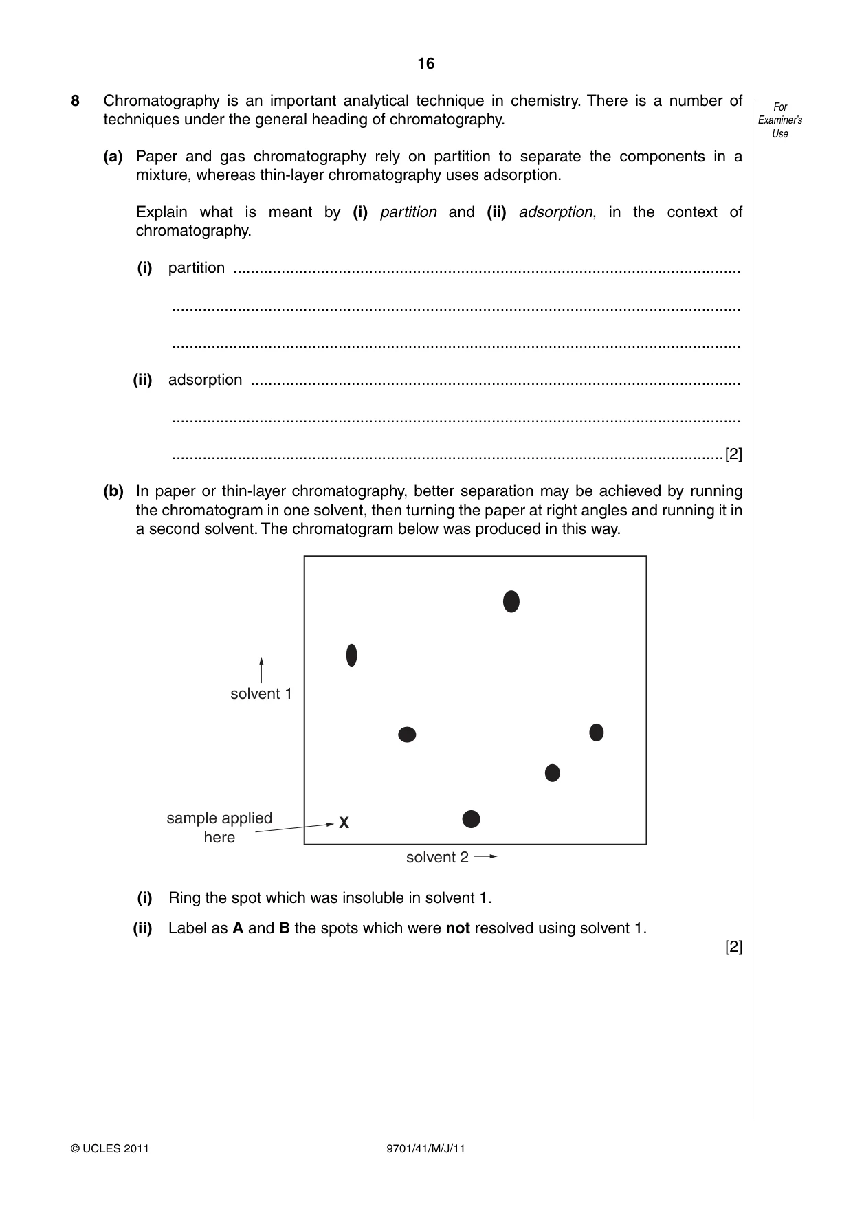 Cambridge A Level Chemistry 9701 2011 May/June Paper 4 · Variant 1 question paper, page 16 of 20