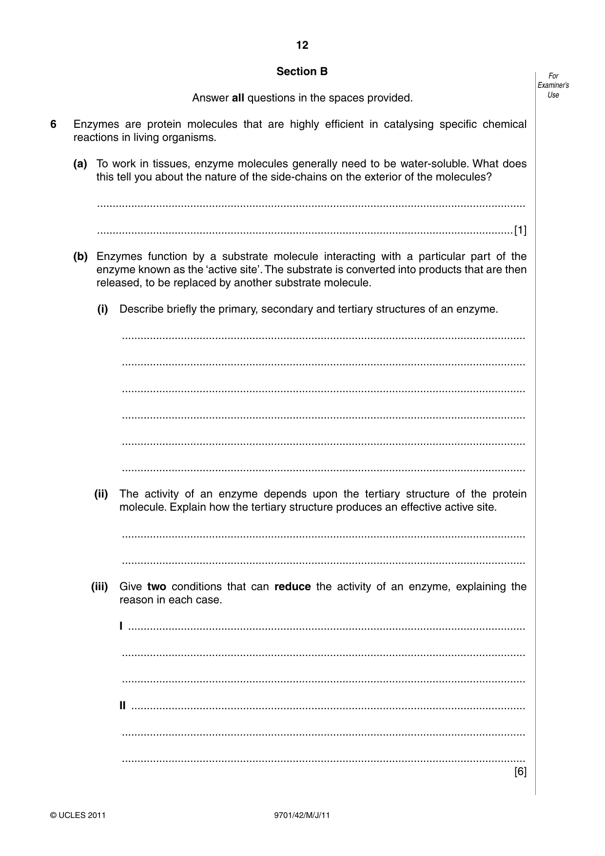 Cambridge A Level Chemistry 9701 2011 May/June Paper 4 · Variant 2 question paper, page 12 of 20